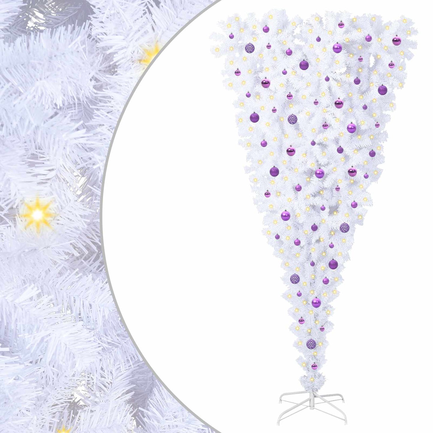 Kunstkerstboom met 300 LED Wit 240 cm PVC en Staal is nu te koop bij PeponiXL, paradijselijk wonen!