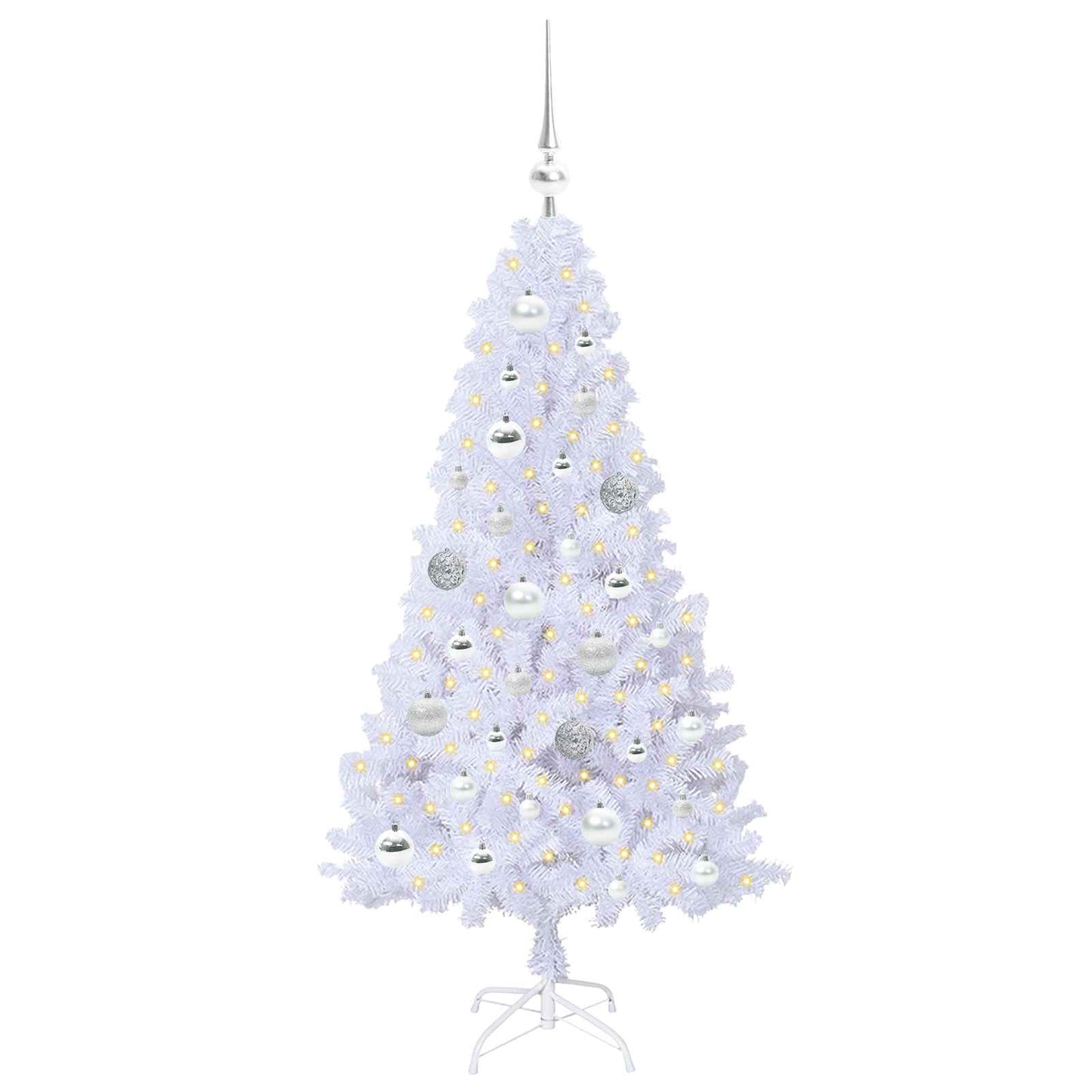 Kunstkerstboom met 150 LED Wit 120 cm PVC en staal is nu te koop bij PeponiXL, paradijselijk wonen!