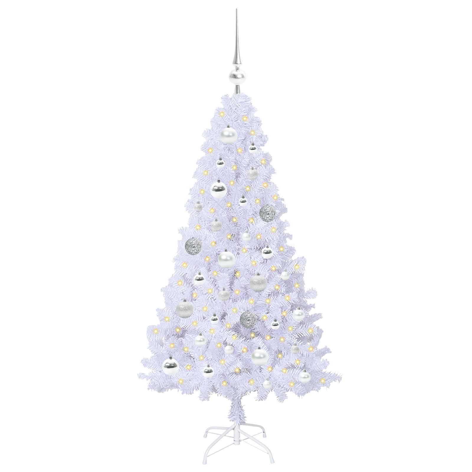 Kunstkerstboom met 150 LED Wit 120 cm PVC en staal is nu te koop bij PeponiXL, paradijselijk wonen!
