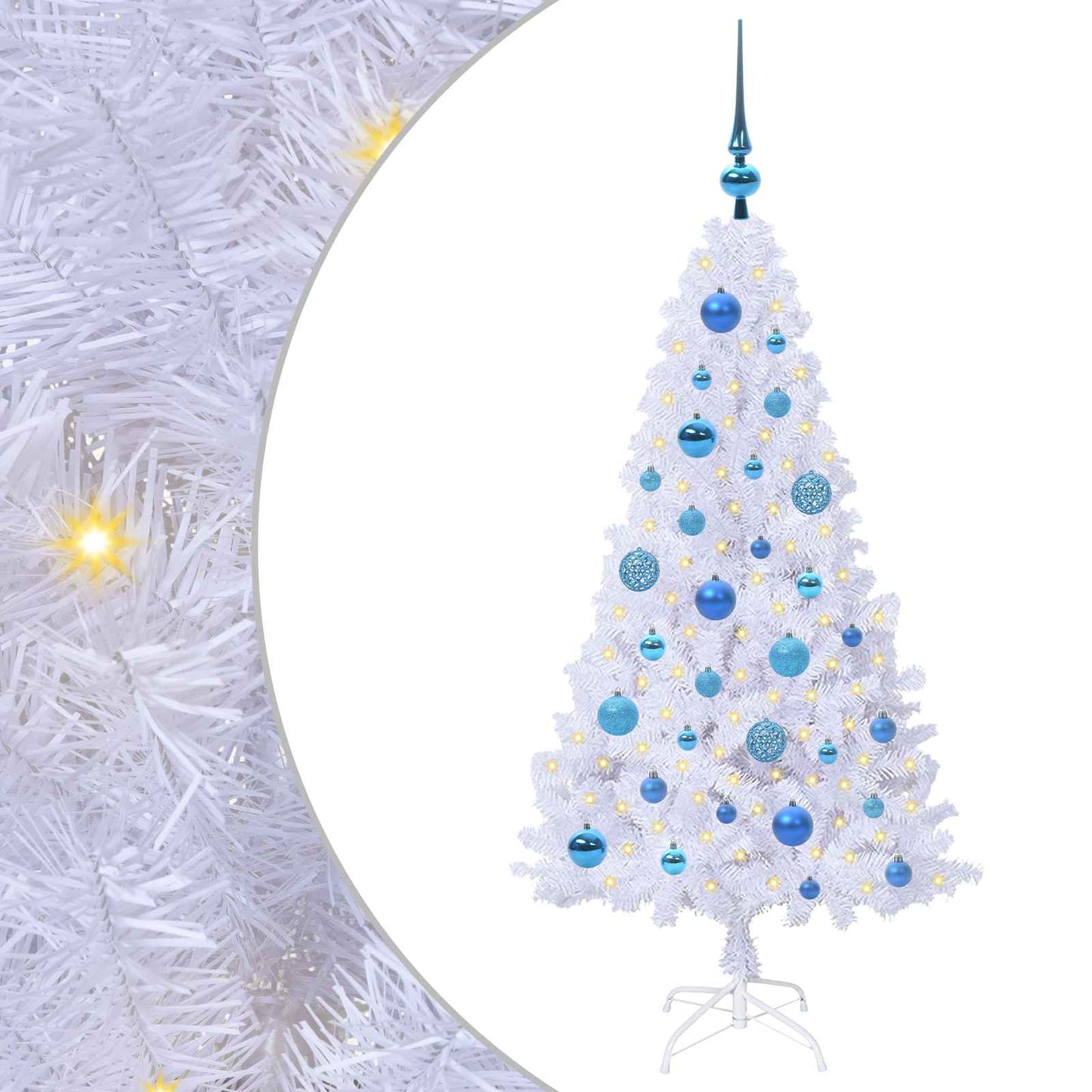Kunstkerstboom met 150 LED Wit 120 cm PVC en staal is nu te koop bij PeponiXL, paradijselijk wonen!