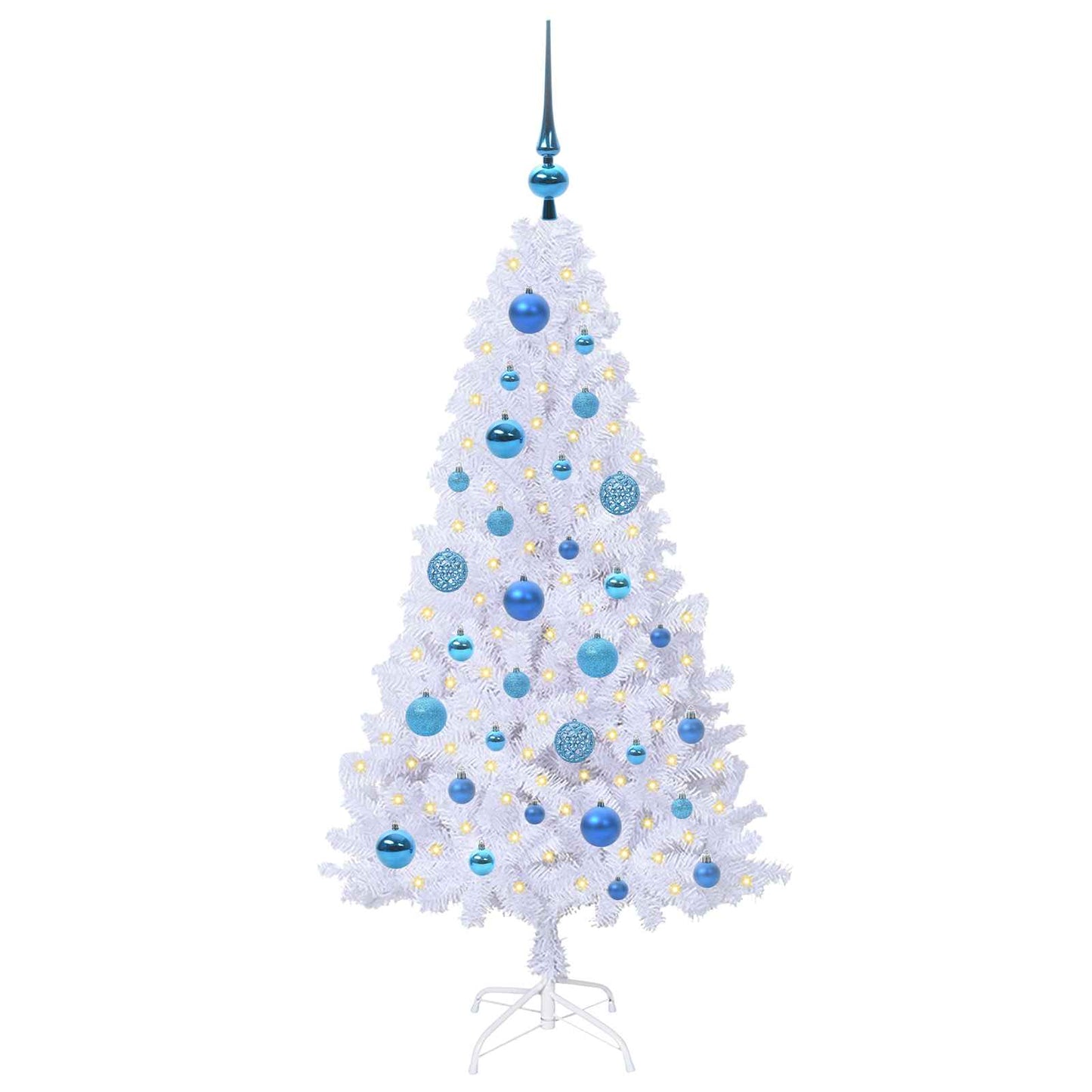 Kunstkerstboom met 150 LED Wit 120 cm PVC en staal is nu te koop bij PeponiXL, paradijselijk wonen!