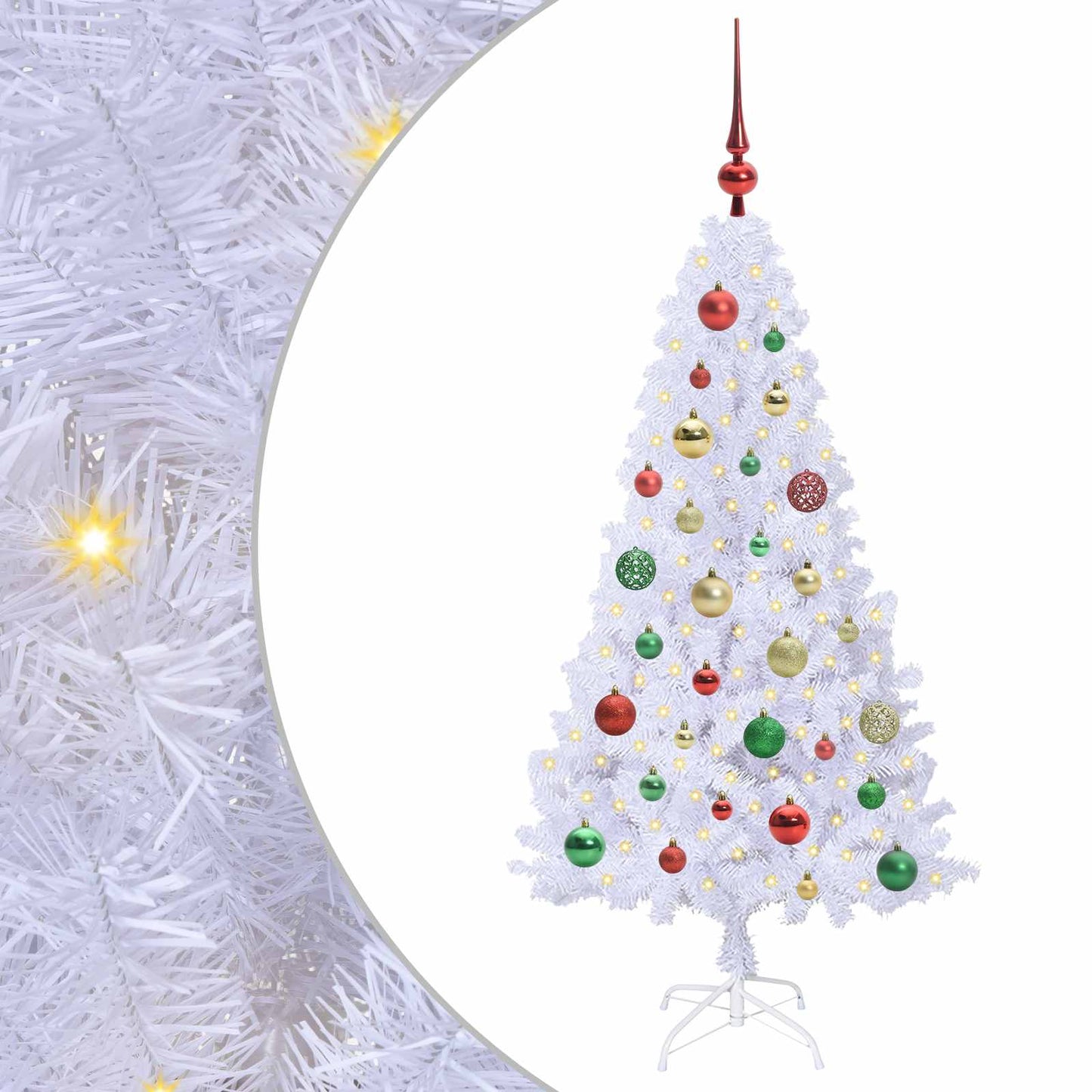 Kunstkerstboom met 150 LED Wit 120 cm PVC en staal is nu te koop bij PeponiXL, paradijselijk wonen!
