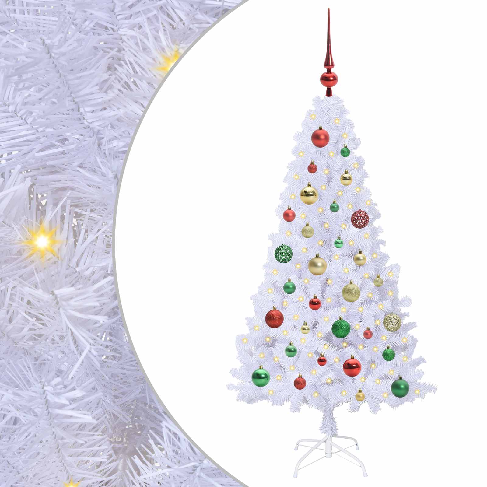 Kunstkerstboom met 150 LED Wit 120 cm PVC en staal is nu te koop bij PeponiXL, paradijselijk wonen!