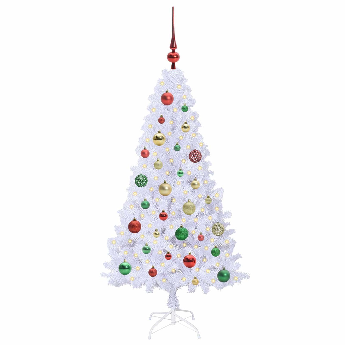 Kunstkerstboom met 150 LED Wit 120 cm PVC en staal is nu te koop bij PeponiXL, paradijselijk wonen!