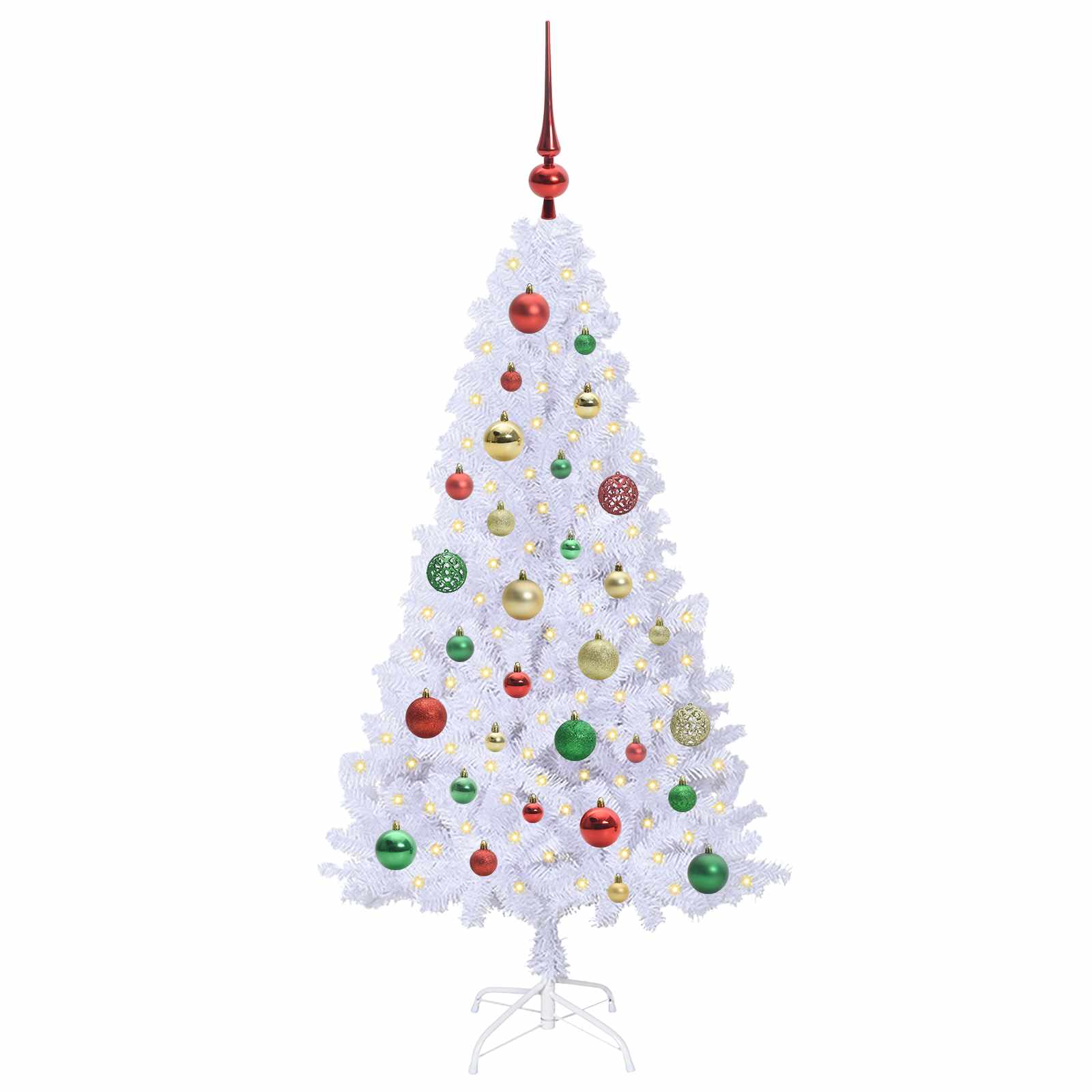 Kunstkerstboom met 150 LED Wit 120 cm PVC en staal is nu te koop bij PeponiXL, paradijselijk wonen!