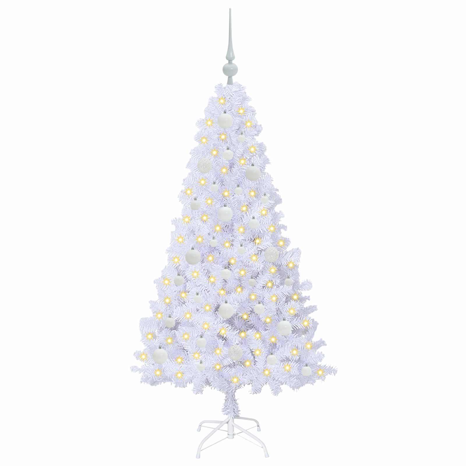 Kunstkerstboom met 150 LED Wit 150 cm PVC en staal is nu te koop bij PeponiXL, paradijselijk wonen!