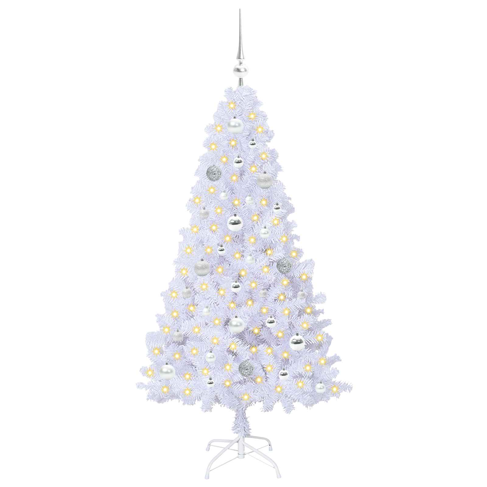 Kunstkerstboom met 150 LED Wit 150 cm PVC en staal is nu te koop bij PeponiXL, paradijselijk wonen!
