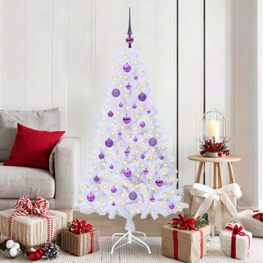 Kunstkerstboom met 150 LED Wit 150 cm PVC en staal is nu te koop bij PeponiXL, paradijselijk wonen!