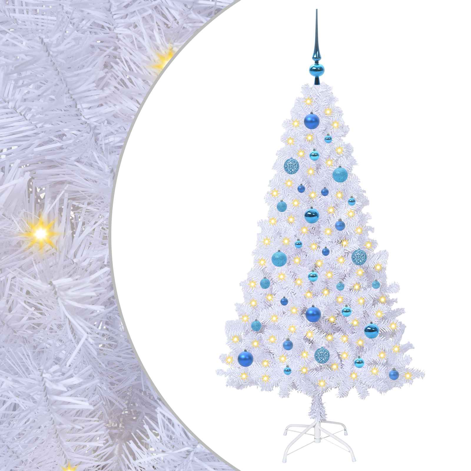 Kunstkerstboom met 150 LED Wit 150 cm PVC en staal is nu te koop bij PeponiXL, paradijselijk wonen!