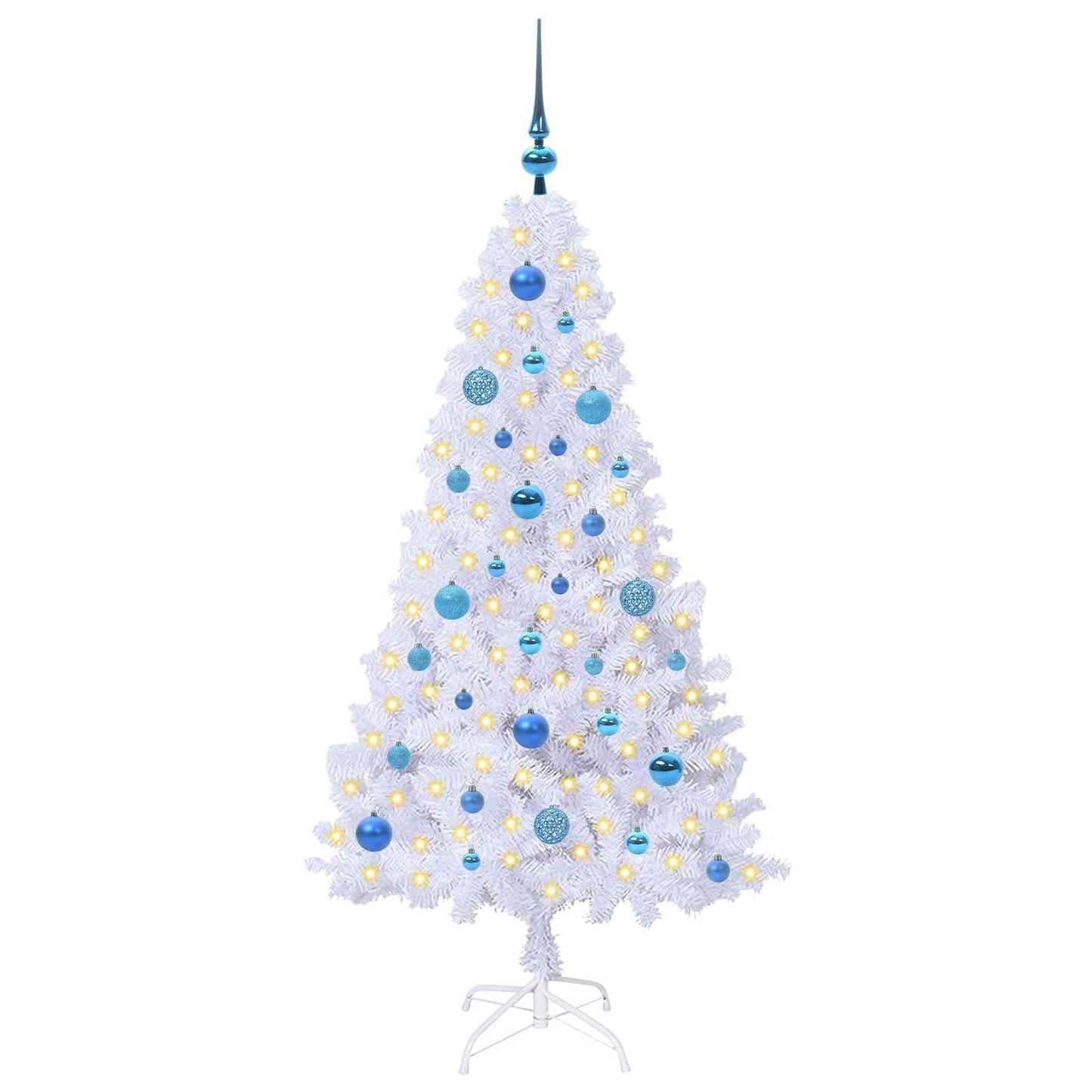 Kunstkerstboom met 150 LED Wit 150 cm PVC en staal is nu te koop bij PeponiXL, paradijselijk wonen!