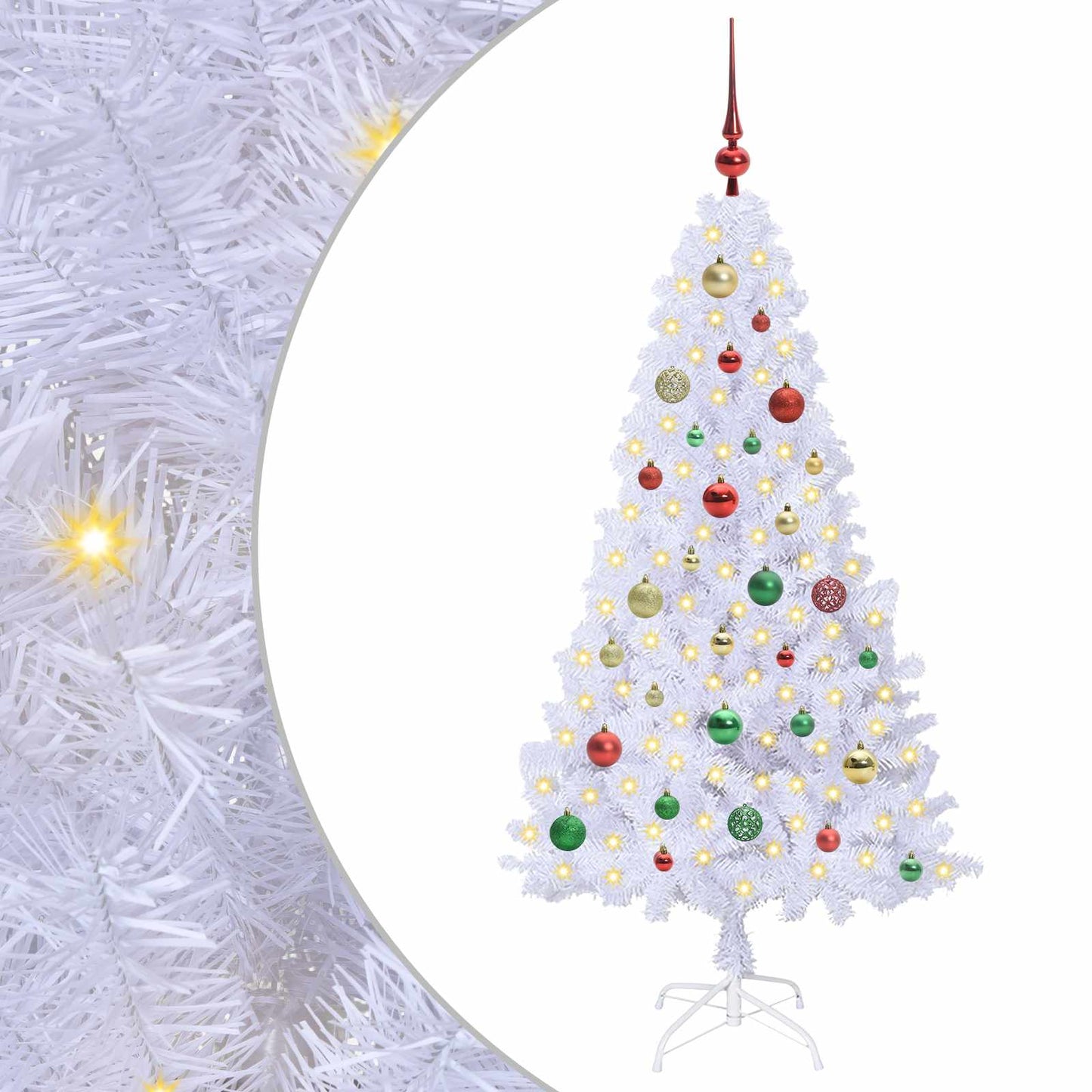 Kunstkerstboom met 150 LED Wit 150 cm PVC en staal is nu te koop bij PeponiXL, paradijselijk wonen!