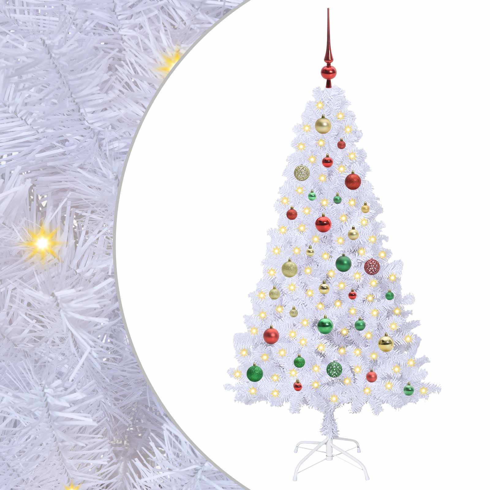 Kunstkerstboom met 150 LED Wit 150 cm PVC en staal is nu te koop bij PeponiXL, paradijselijk wonen!