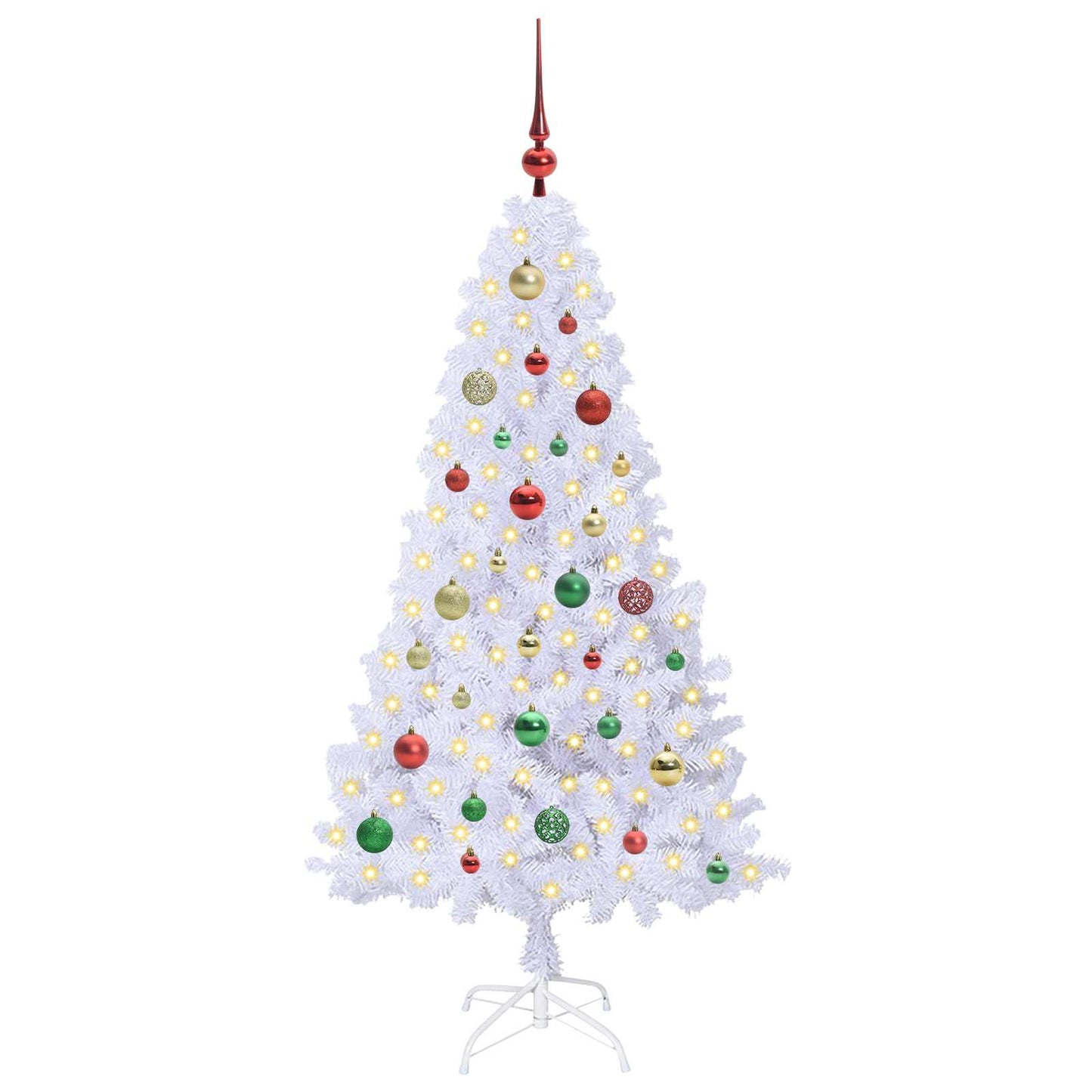 Kunstkerstboom met 150 LED Wit 150 cm PVC en staal is nu te koop bij PeponiXL, paradijselijk wonen!