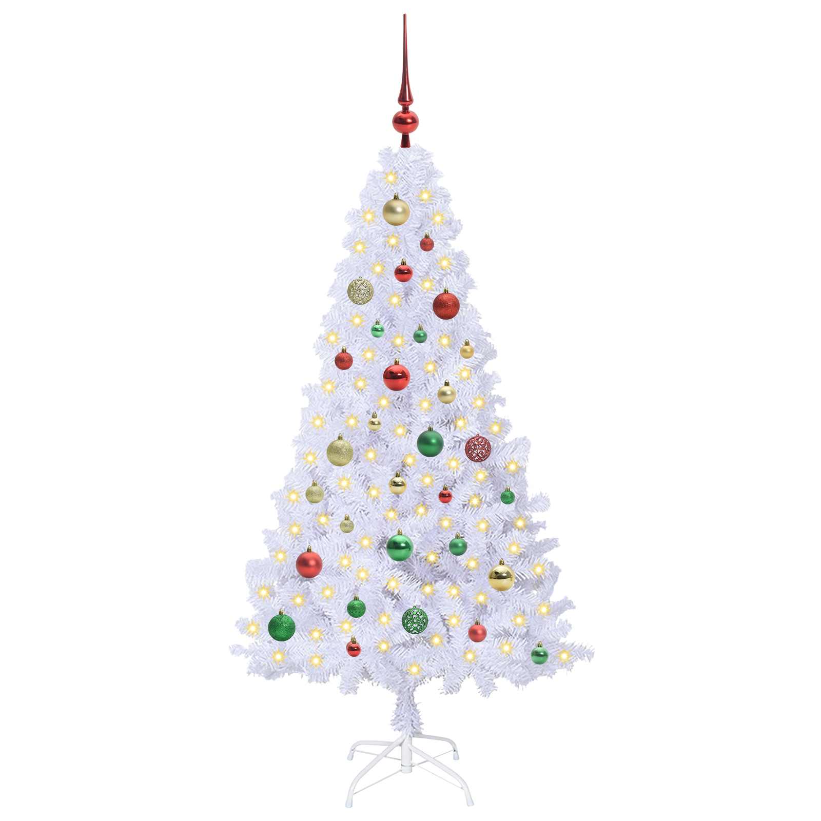 Kunstkerstboom met 150 LED Wit 150 cm PVC en staal is nu te koop bij PeponiXL, paradijselijk wonen!