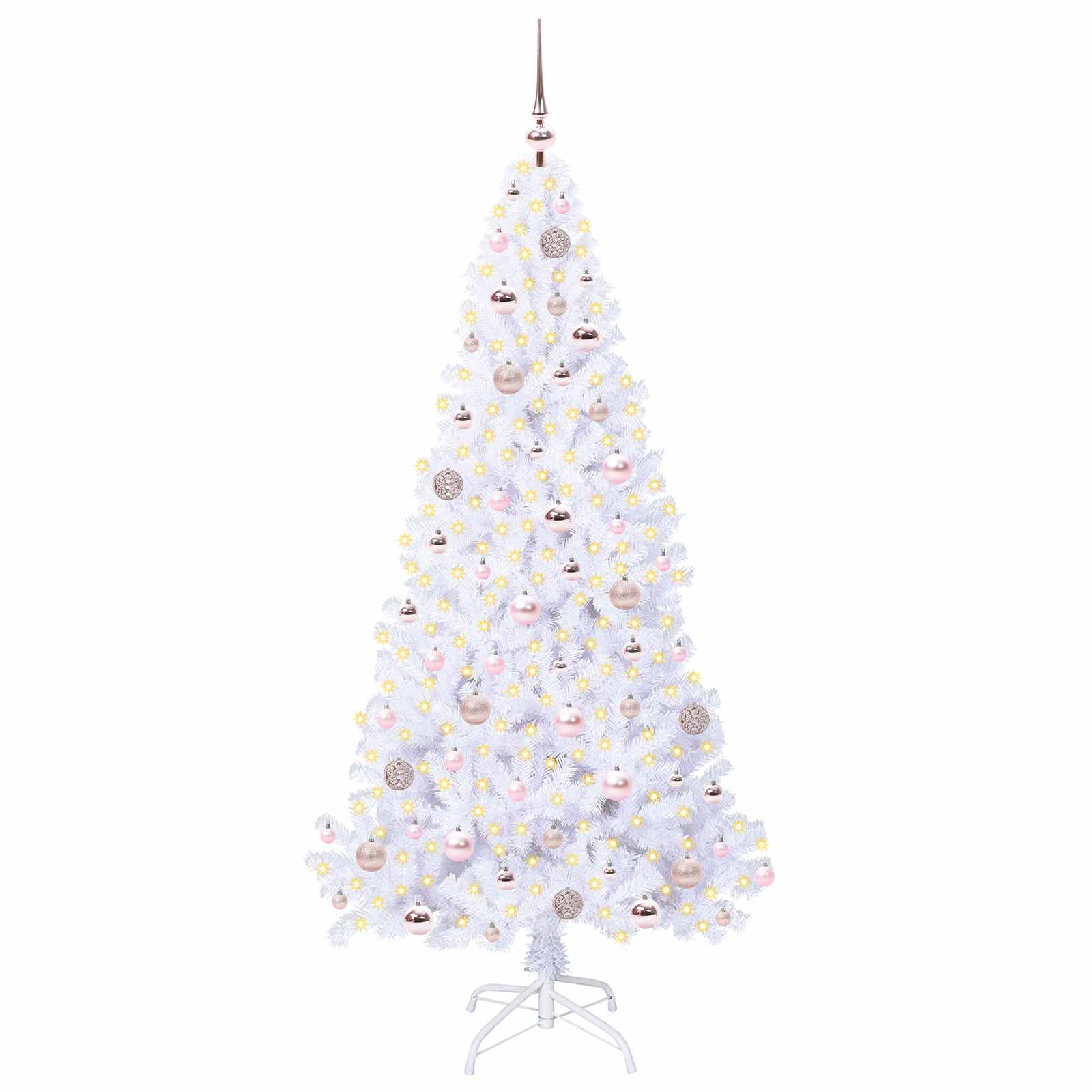 Kunstkerstboom met 300 LED Wit 180 cm PVC en staal is nu te koop bij PeponiXL, paradijselijk wonen!