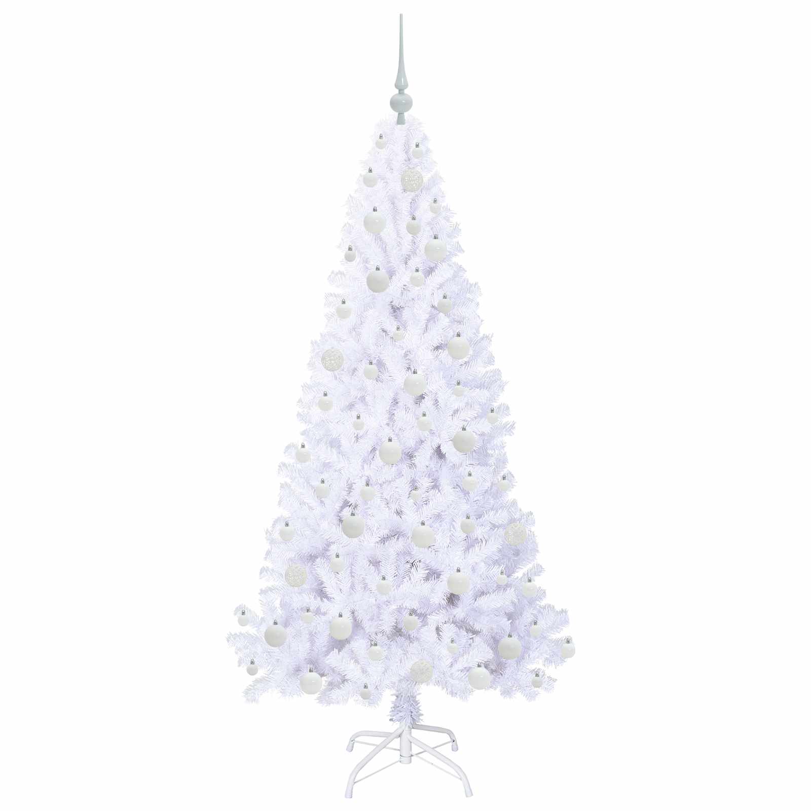Kunstkerstboom met 300 LED Wit 180 cm PVC en staal is nu te koop bij PeponiXL, paradijselijk wonen!
