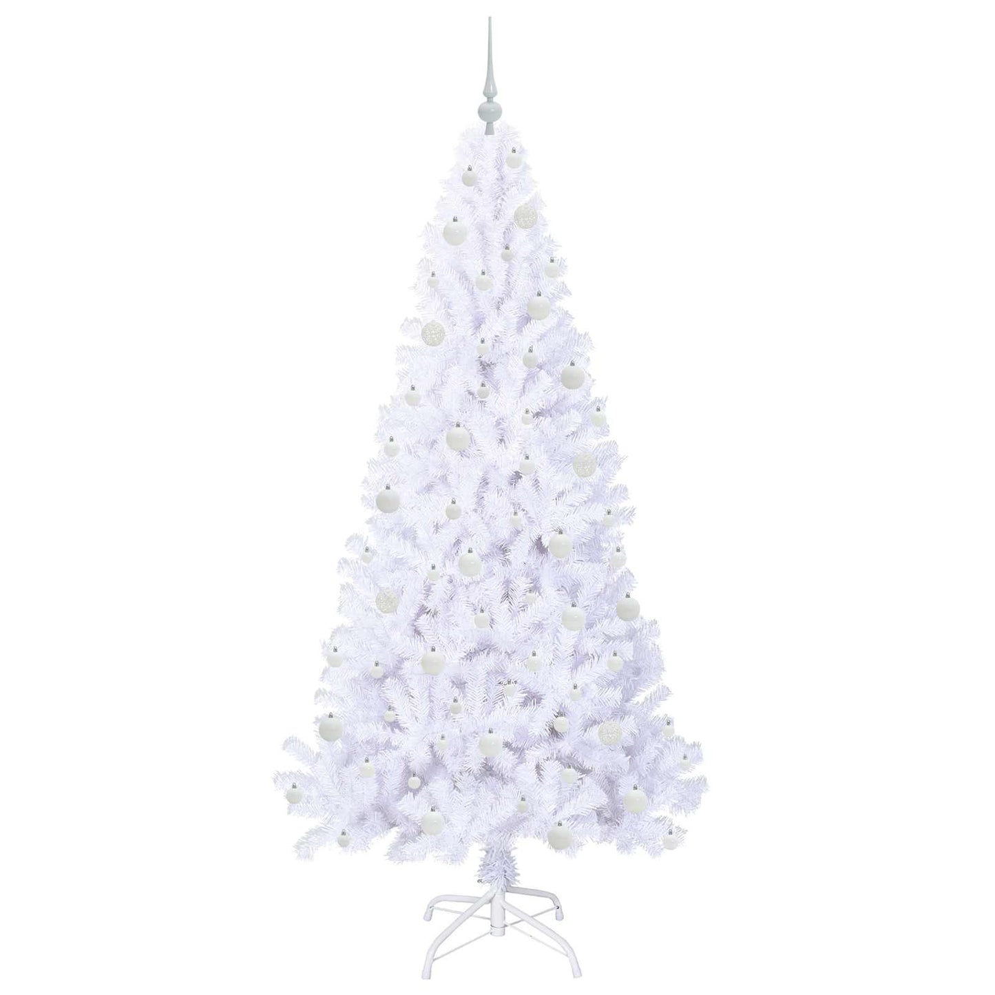 Kunstkerstboom met 300 LED Wit 210 cm PVC en staal is nu te koop bij PeponiXL, paradijselijk wonen!