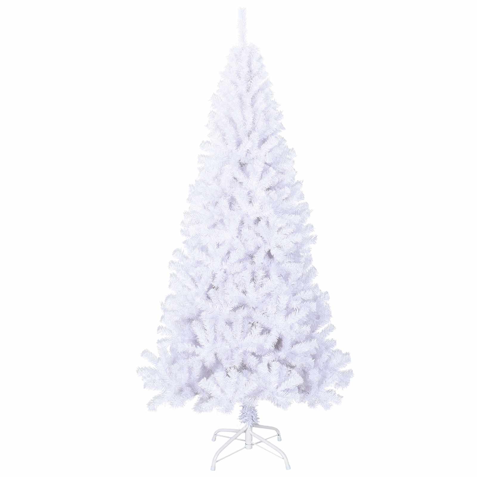 Kunstkerstboom met 300 LED Wit 210 cm PVC en staal is nu te koop bij PeponiXL, paradijselijk wonen!