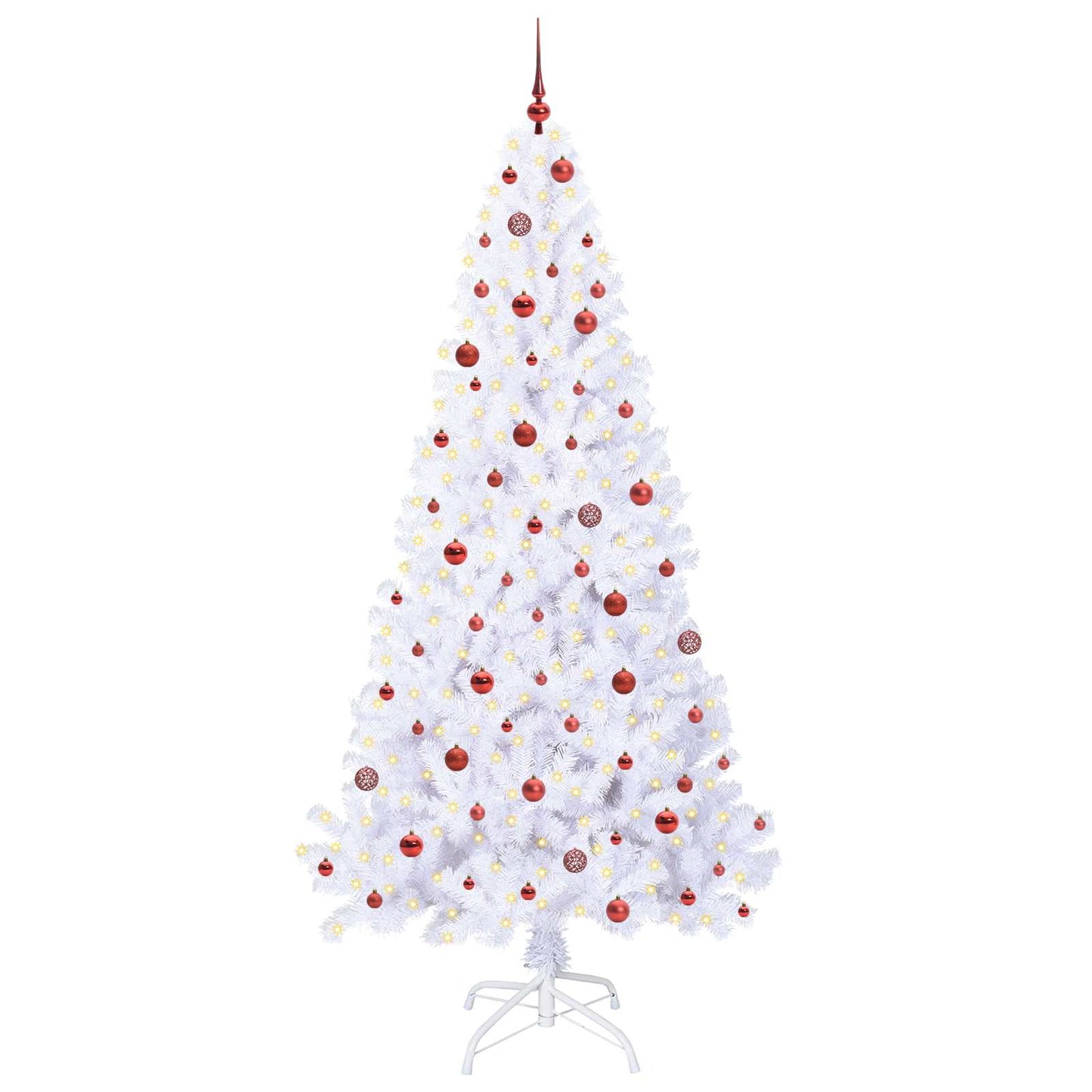 Kunstkerstboom met 300 LED Wit 240 cm PVC en staal is nu te koop bij PeponiXL, paradijselijk wonen!