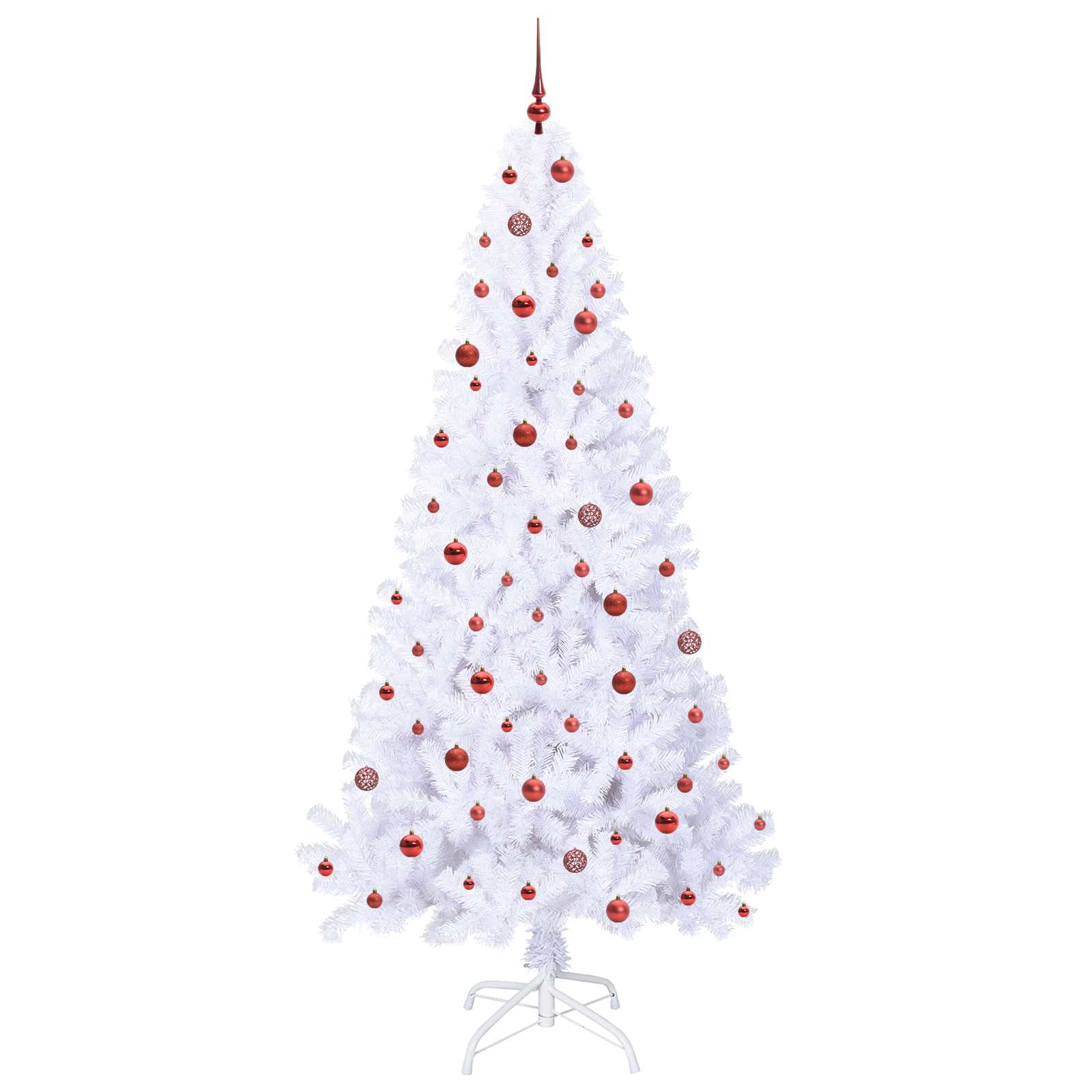 Kunstkerstboom met 300 LED Wit 240 cm PVC en staal is nu te koop bij PeponiXL, paradijselijk wonen!