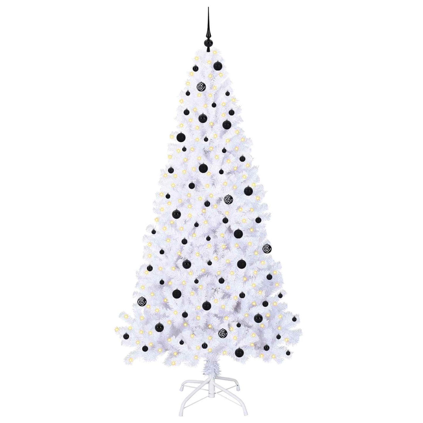 Kunstkerstboom met 300 LED Wit 240 cm PVC en staal is nu te koop bij PeponiXL, paradijselijk wonen!