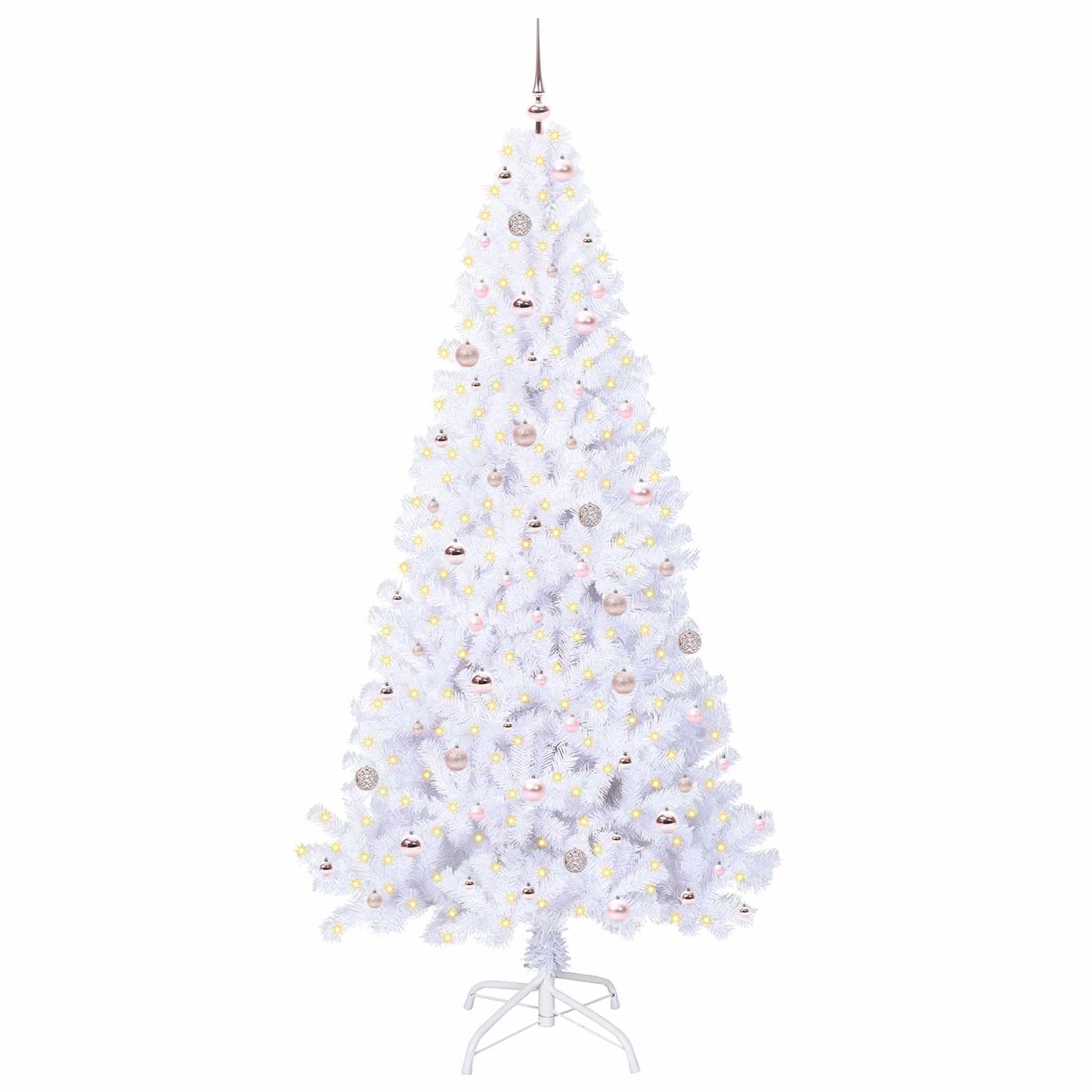 Kunstkerstboom met 300 LED Wit 240 cm PVC en staal is nu te koop bij PeponiXL, paradijselijk wonen!