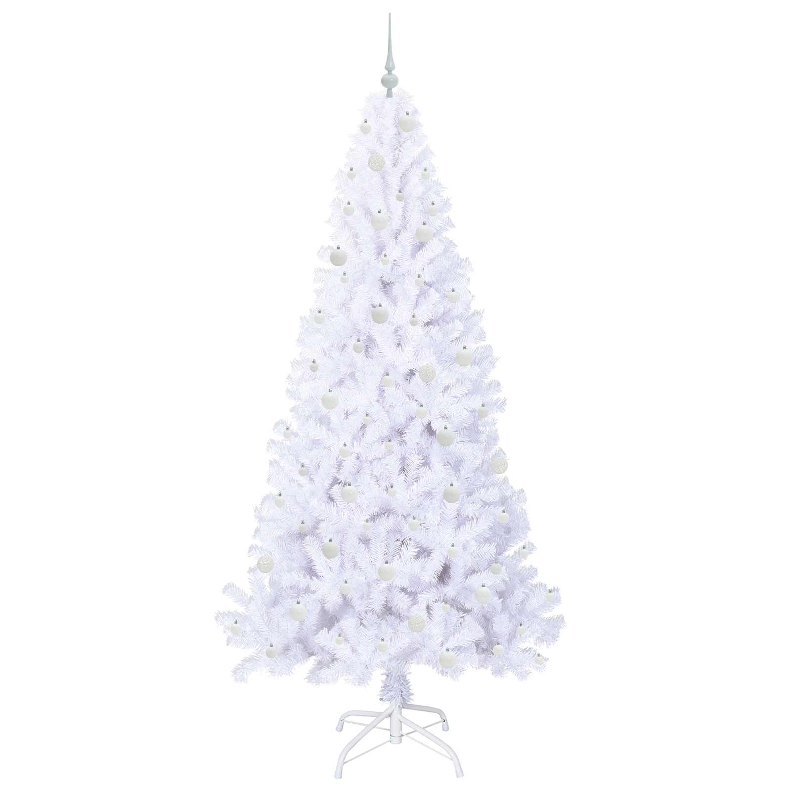 Kunstkerstboom met 300 LED Wit 240 cm PVC en staal is nu te koop bij PeponiXL, paradijselijk wonen!