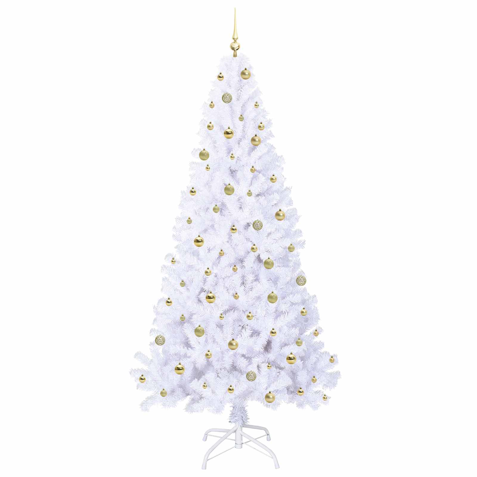 Kunstkerstboom met 300 LED Wit 240 cm PVC en staal is nu te koop bij PeponiXL, paradijselijk wonen!