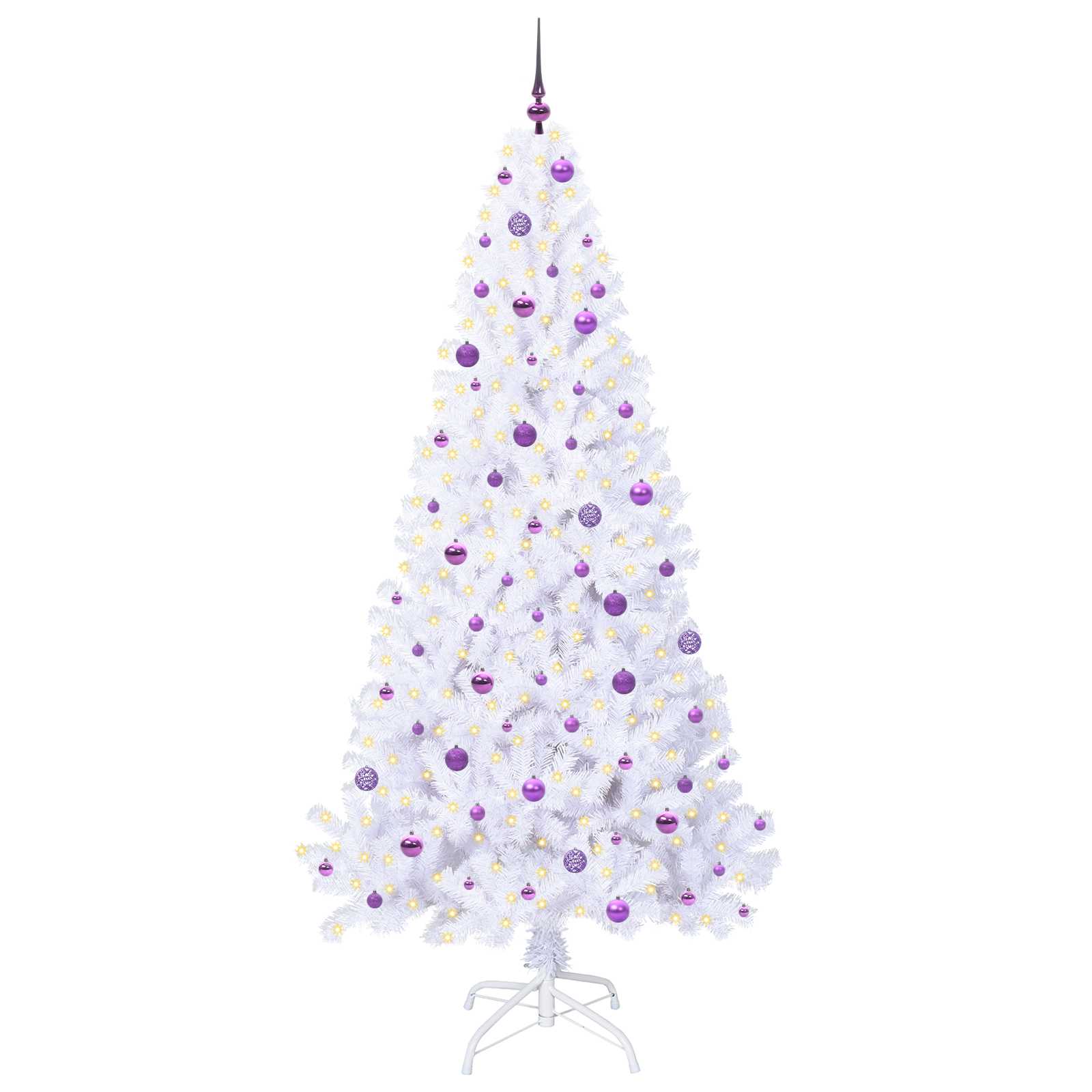 Kunstkerstboom met 300 LED Wit 240 cm PVC en staal is nu te koop bij PeponiXL, paradijselijk wonen!