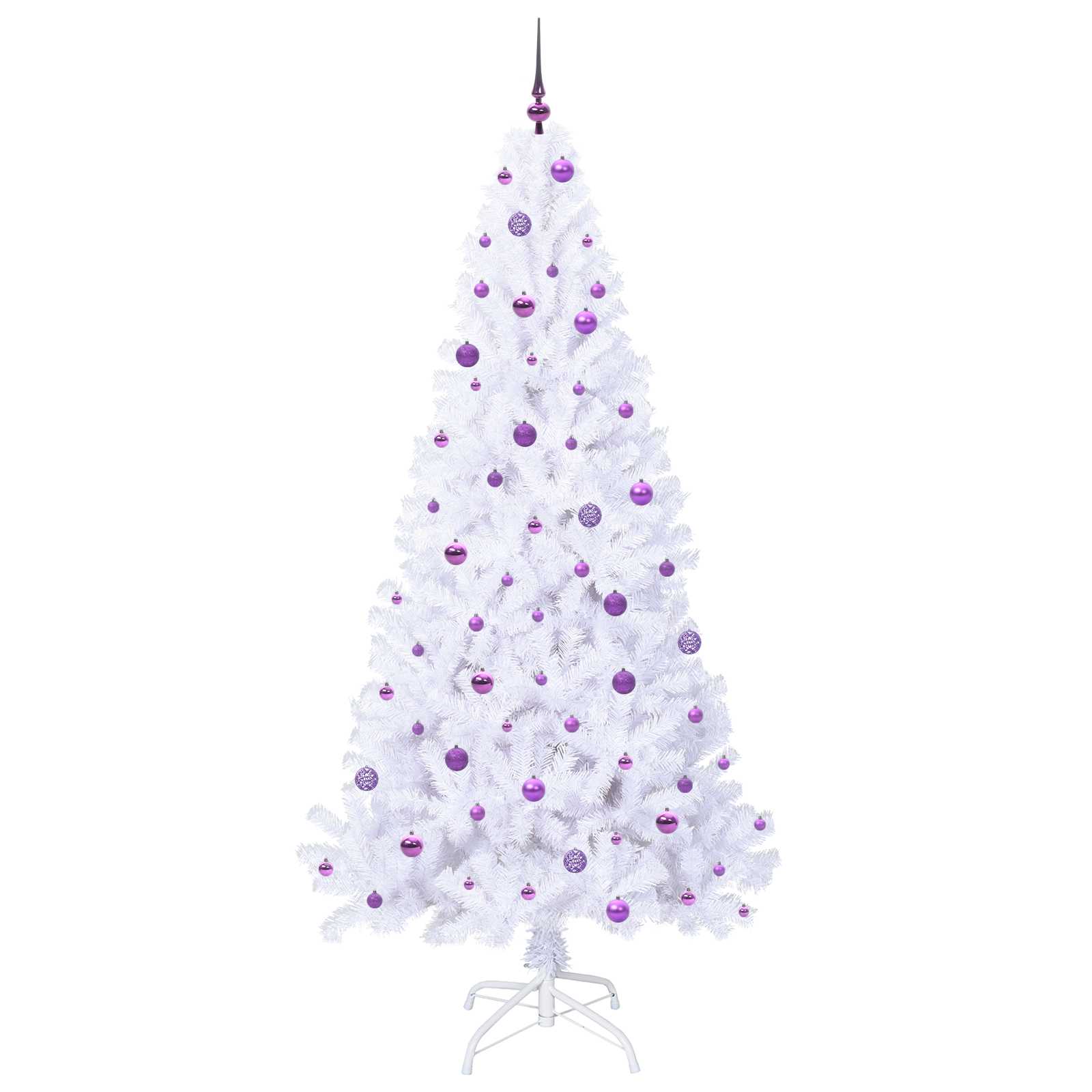 Kunstkerstboom met 300 LED Wit 240 cm PVC en staal is nu te koop bij PeponiXL, paradijselijk wonen!