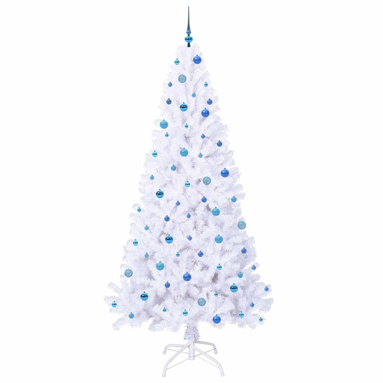 Kunstkerstboom met 300 LED Wit 240 cm PVC en staal is nu te koop bij PeponiXL, paradijselijk wonen!