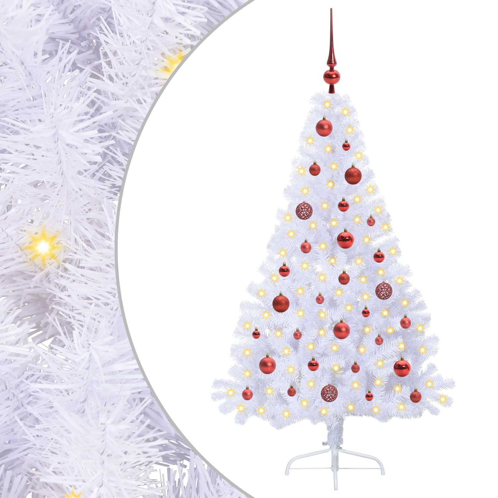 Kunstkerstboom met 150 LED Wit 150 cm PVC en staal is nu te koop bij PeponiXL, paradijselijk wonen!