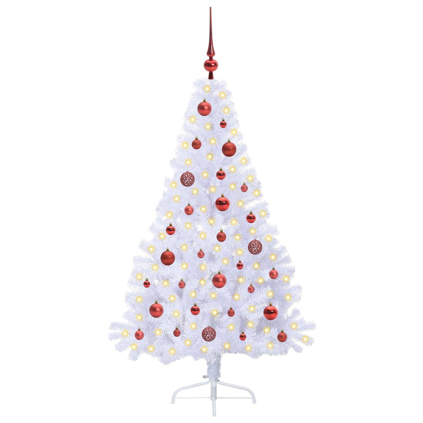 Kunstkerstboom met 150 LED Wit 150 cm PVC en staal is nu te koop bij PeponiXL, paradijselijk wonen!