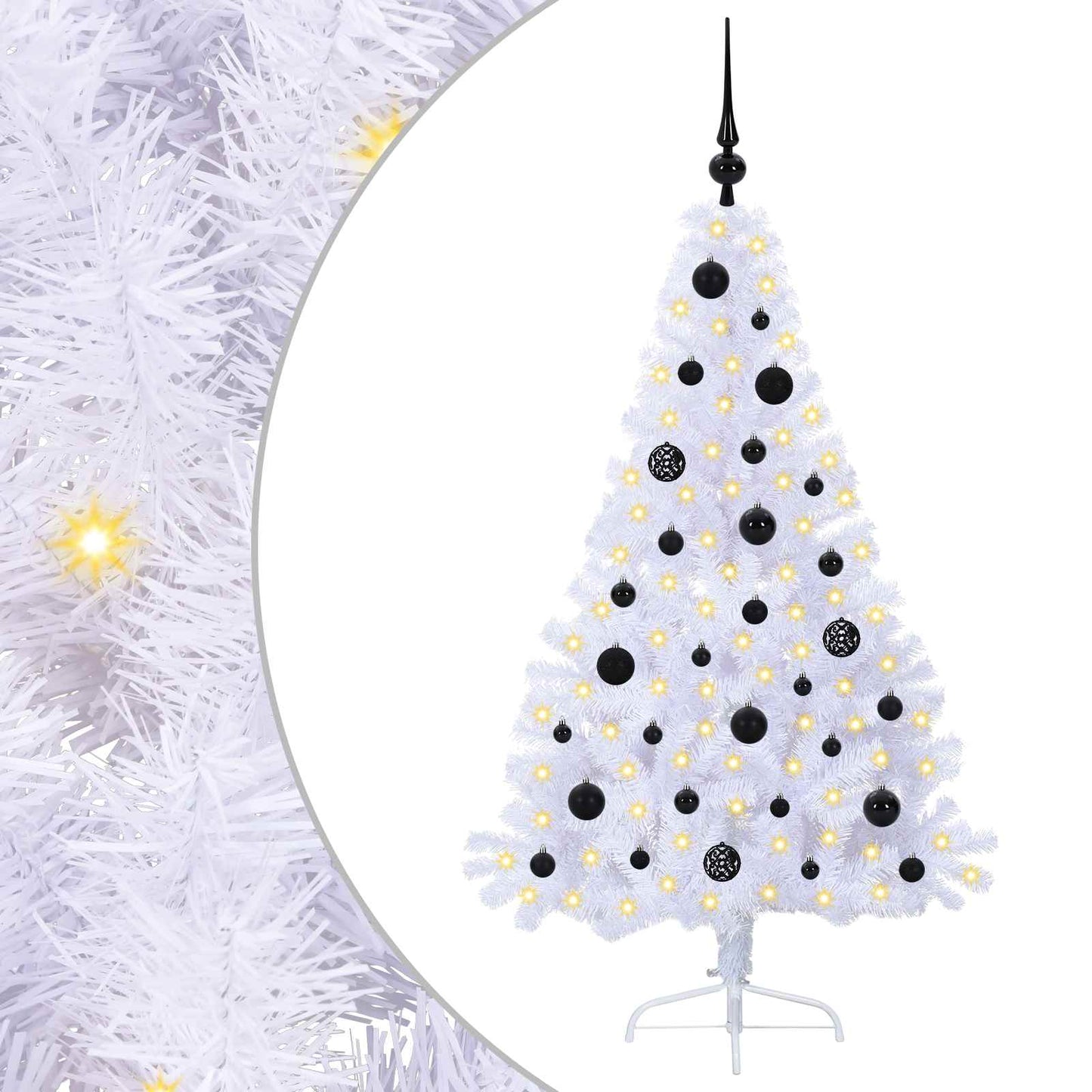 Kunstkerstboom met 150 LED Wit 150 cm PVC en staal is nu te koop bij PeponiXL, paradijselijk wonen!