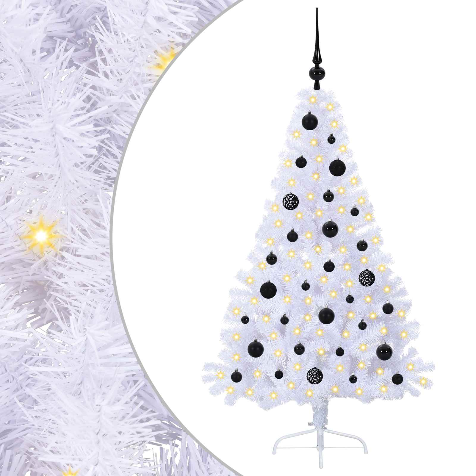 Kunstkerstboom met 150 LED Wit 150 cm PVC en staal is nu te koop bij PeponiXL, paradijselijk wonen!
