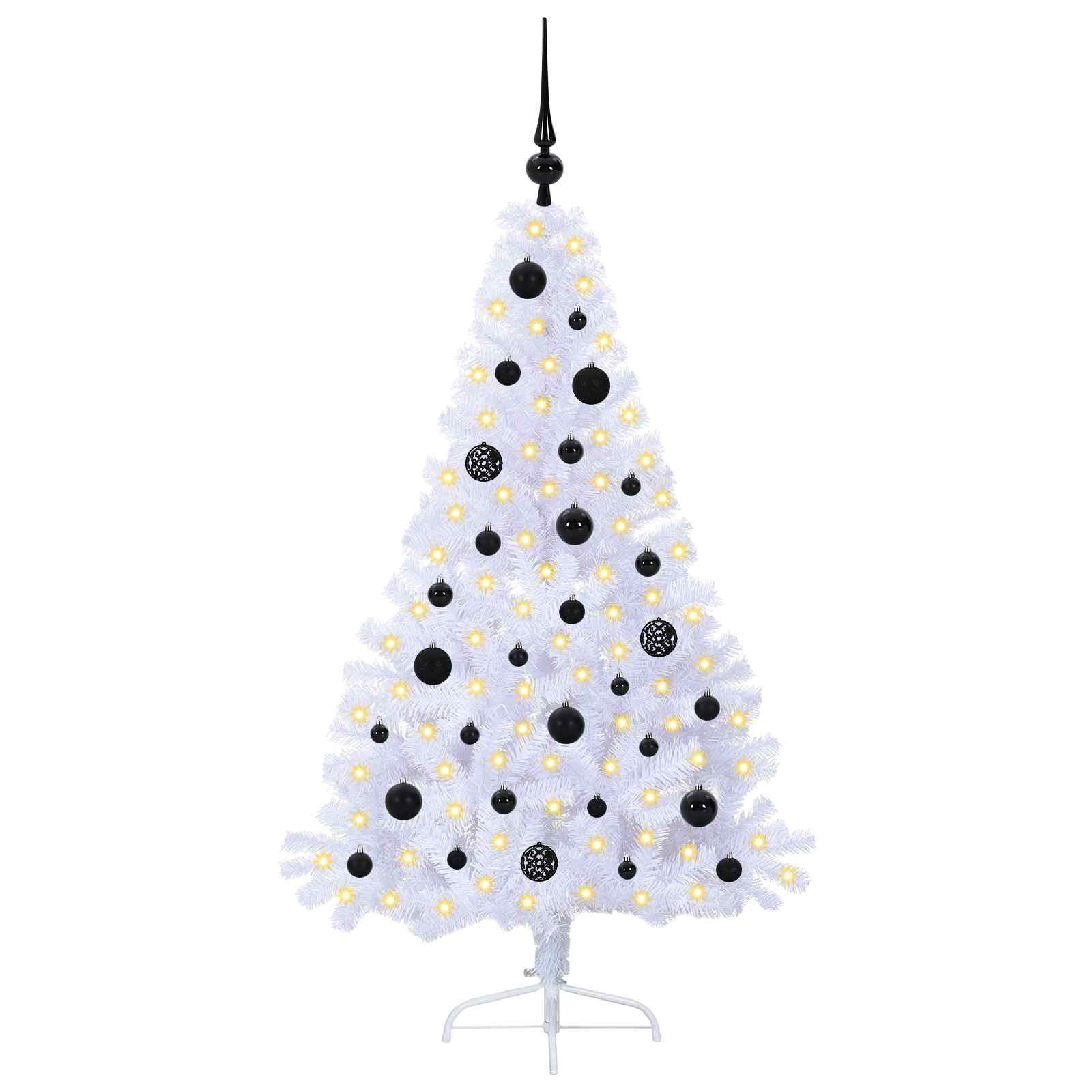 Kunstkerstboom met 150 LED Wit 150 cm PVC en staal is nu te koop bij PeponiXL, paradijselijk wonen!
