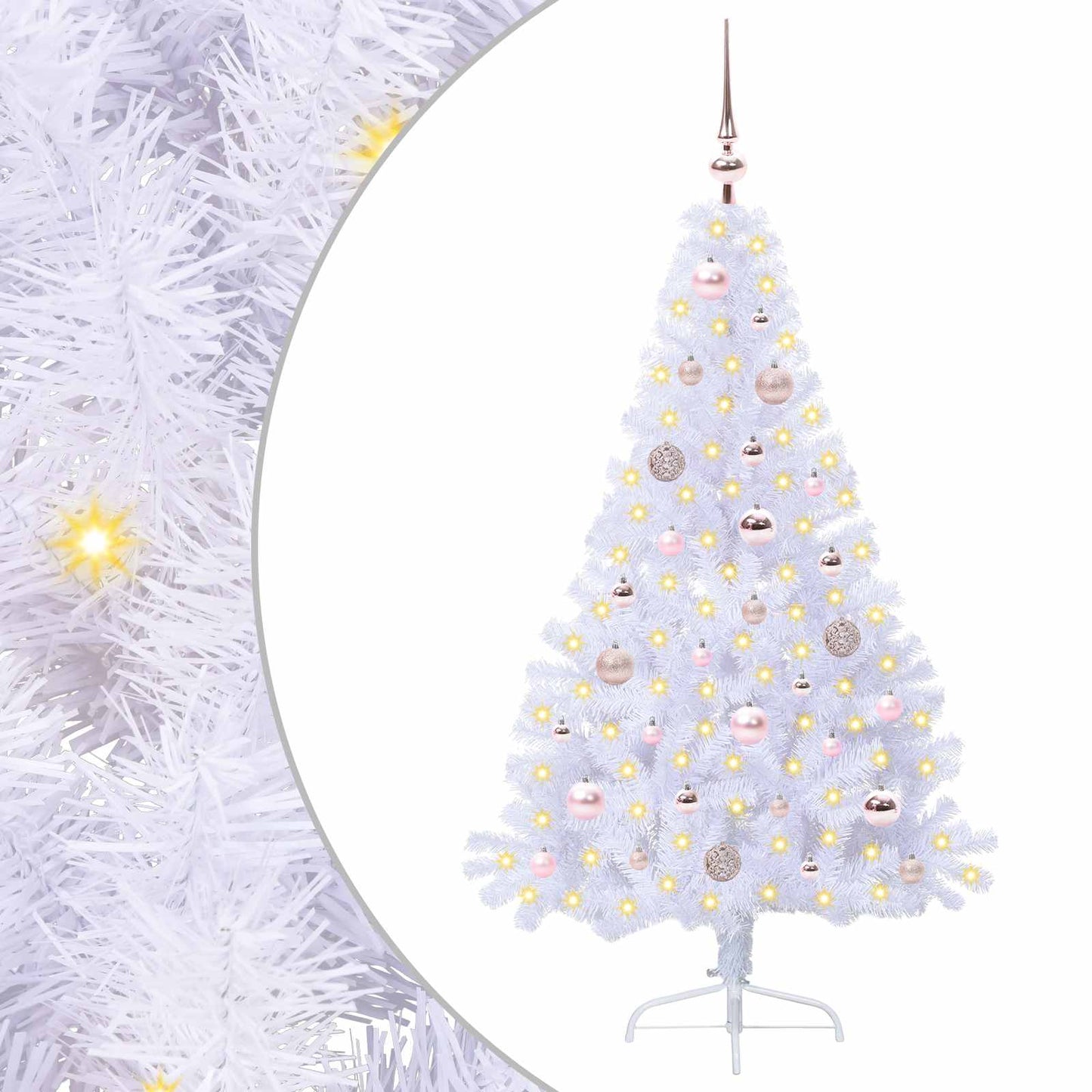 Kunstkerstboom met 150 LED Wit 150 cm PVC en staal is nu te koop bij PeponiXL, paradijselijk wonen!