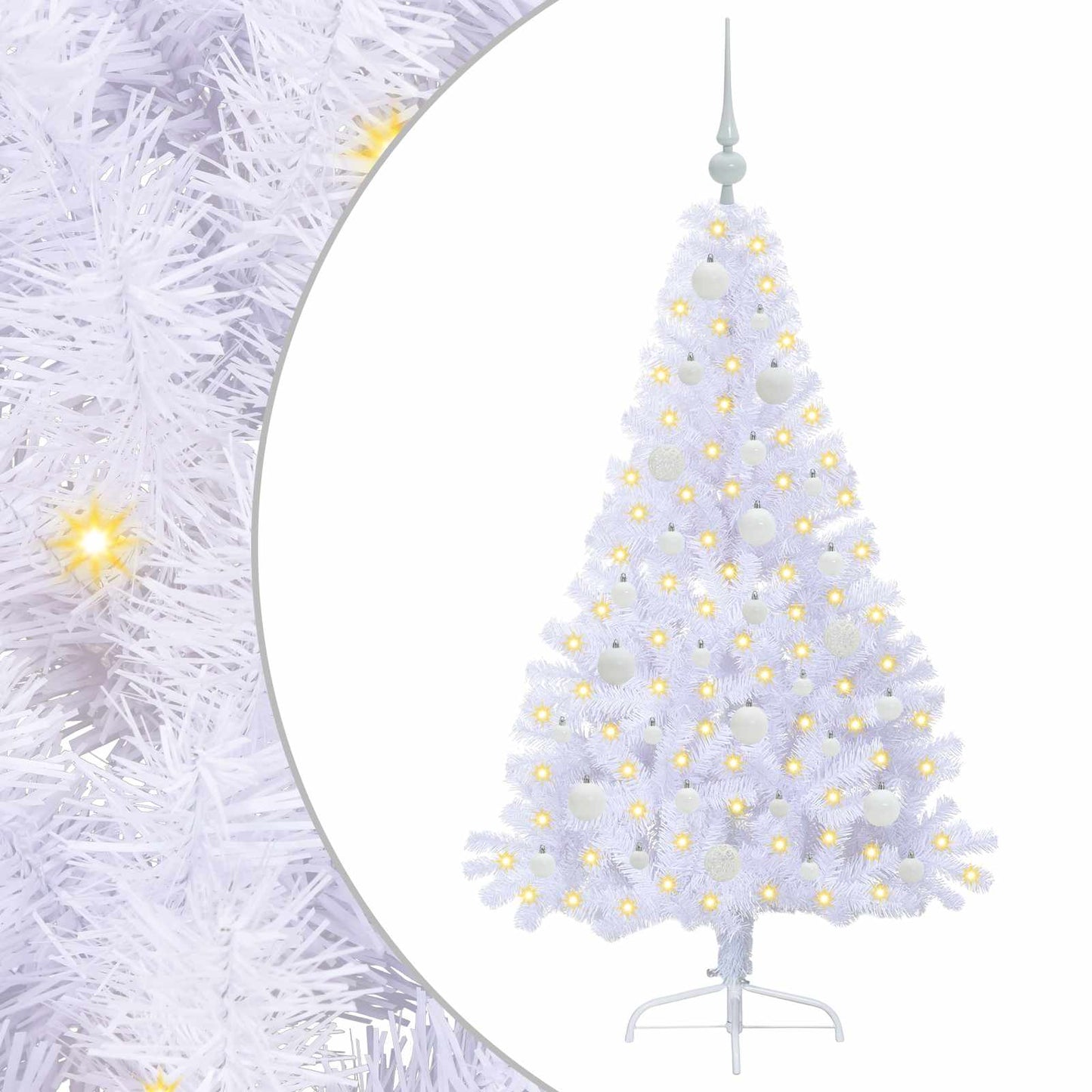 Kunstkerstboom met 150 LED Wit 150 cm PVC en staal is nu te koop bij PeponiXL, paradijselijk wonen!