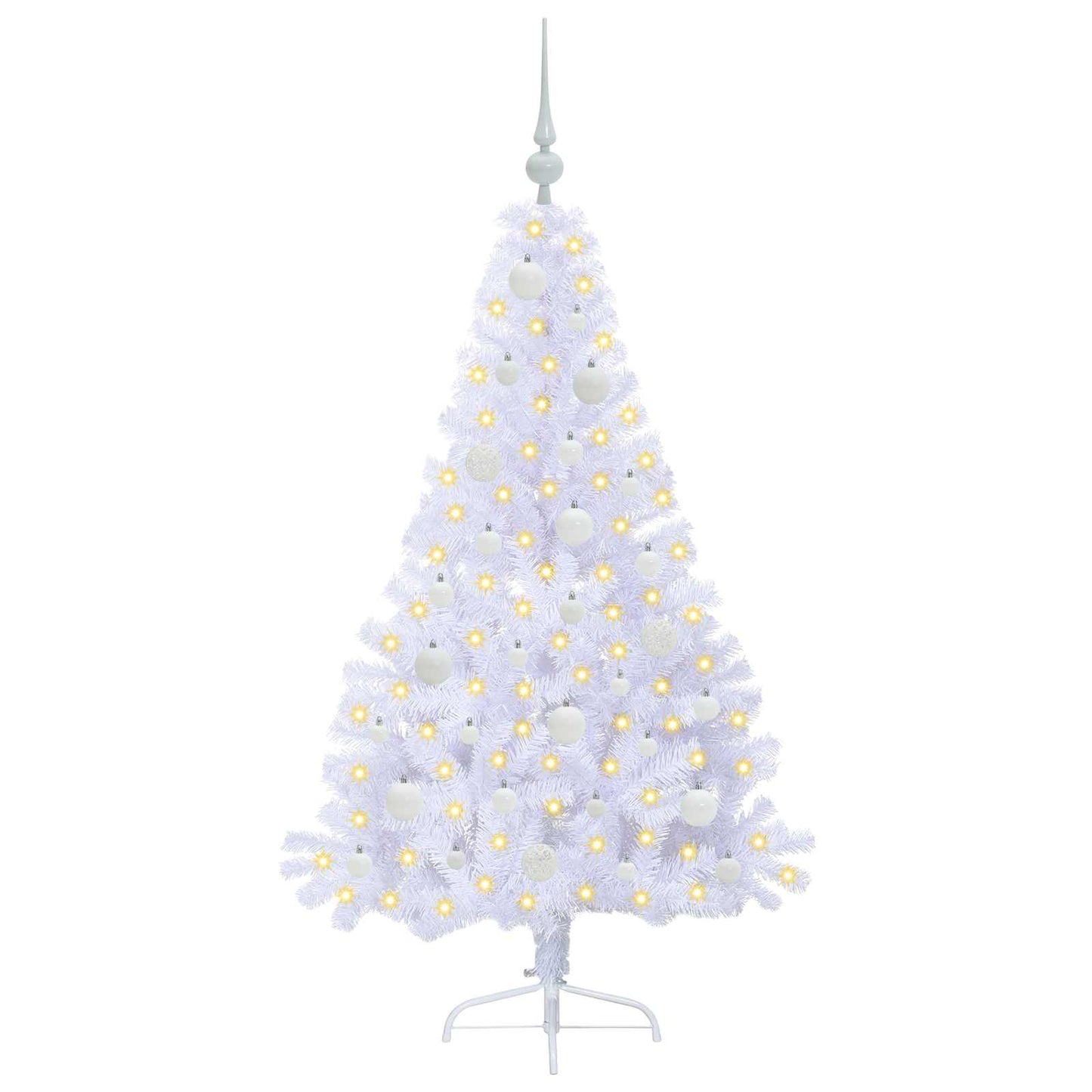 Kunstkerstboom met 150 LED Wit 150 cm PVC en staal is nu te koop bij PeponiXL, paradijselijk wonen!