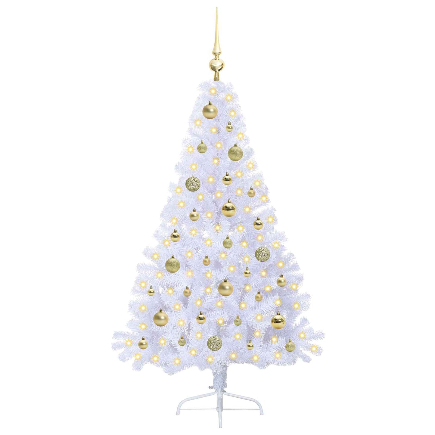 Kunstkerstboom met 150 LED Wit 150 cm PVC en staal is nu te koop bij PeponiXL, paradijselijk wonen!