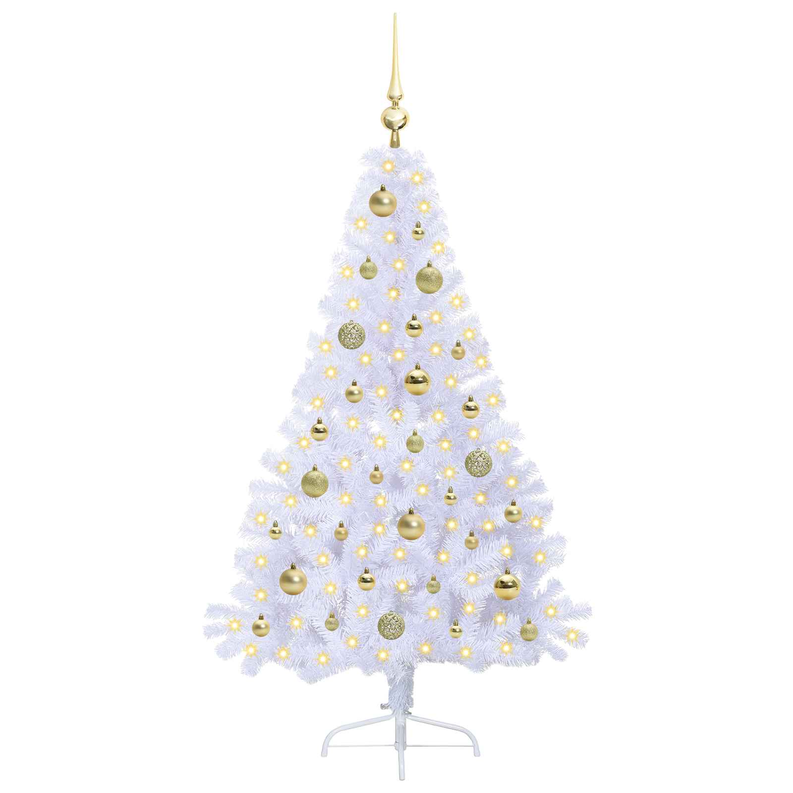 Kunstkerstboom met 150 LED Wit 150 cm PVC en staal is nu te koop bij PeponiXL, paradijselijk wonen!