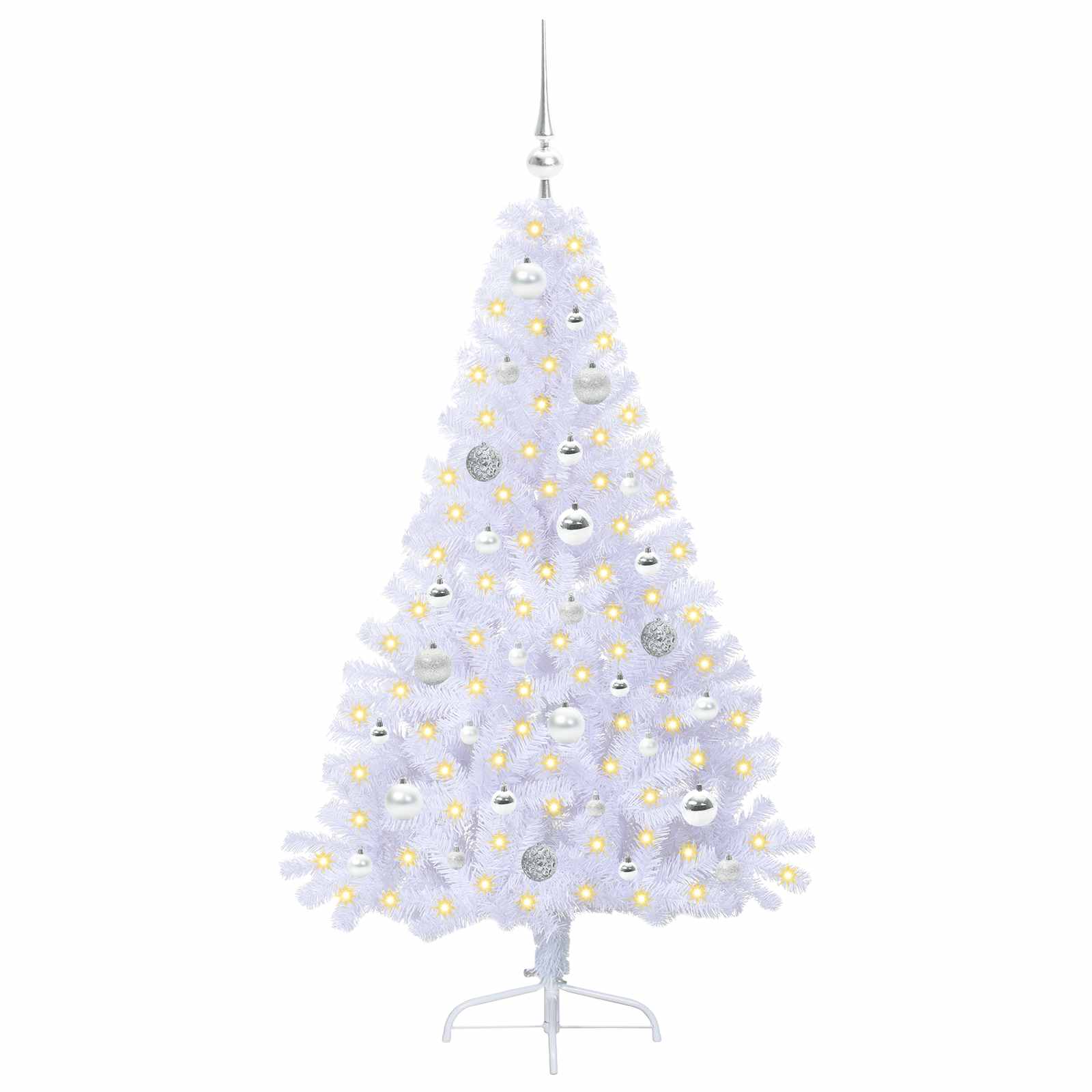 Kunstkerstboom met 150 LED Wit 150 cm PVC en staal is nu te koop bij PeponiXL, paradijselijk wonen!