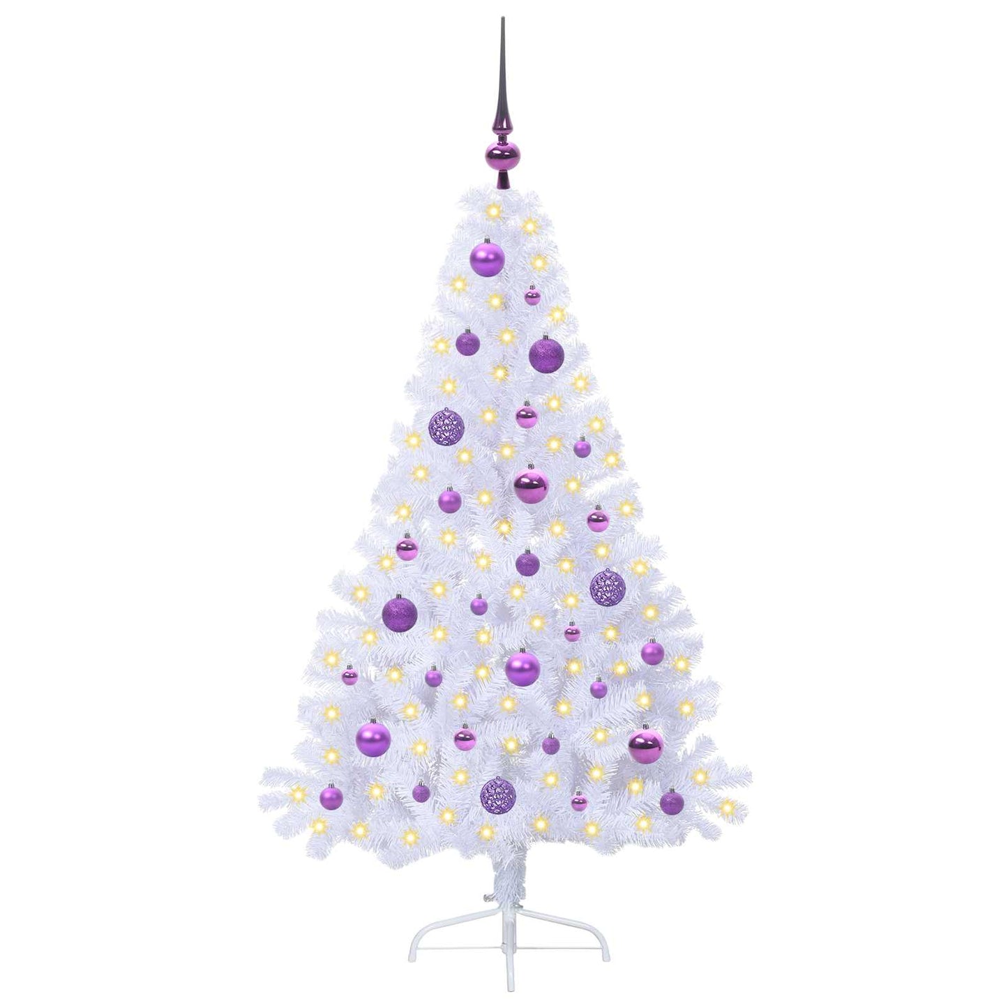 Kunstkerstboom met 150 LED Wit 150 cm PVC en staal is nu te koop bij PeponiXL, paradijselijk wonen!