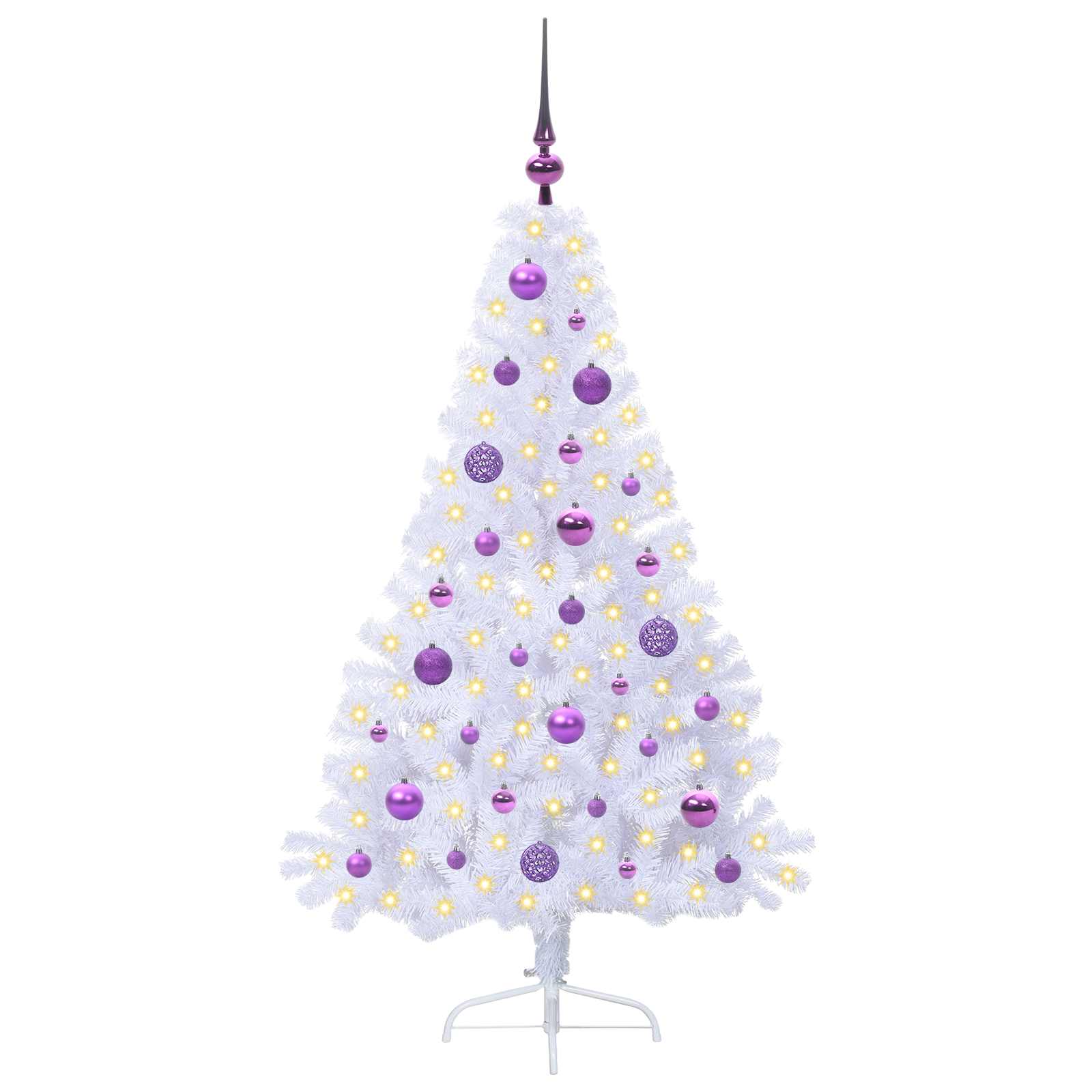 Kunstkerstboom met 150 LED Wit 150 cm PVC en staal is nu te koop bij PeponiXL, paradijselijk wonen!