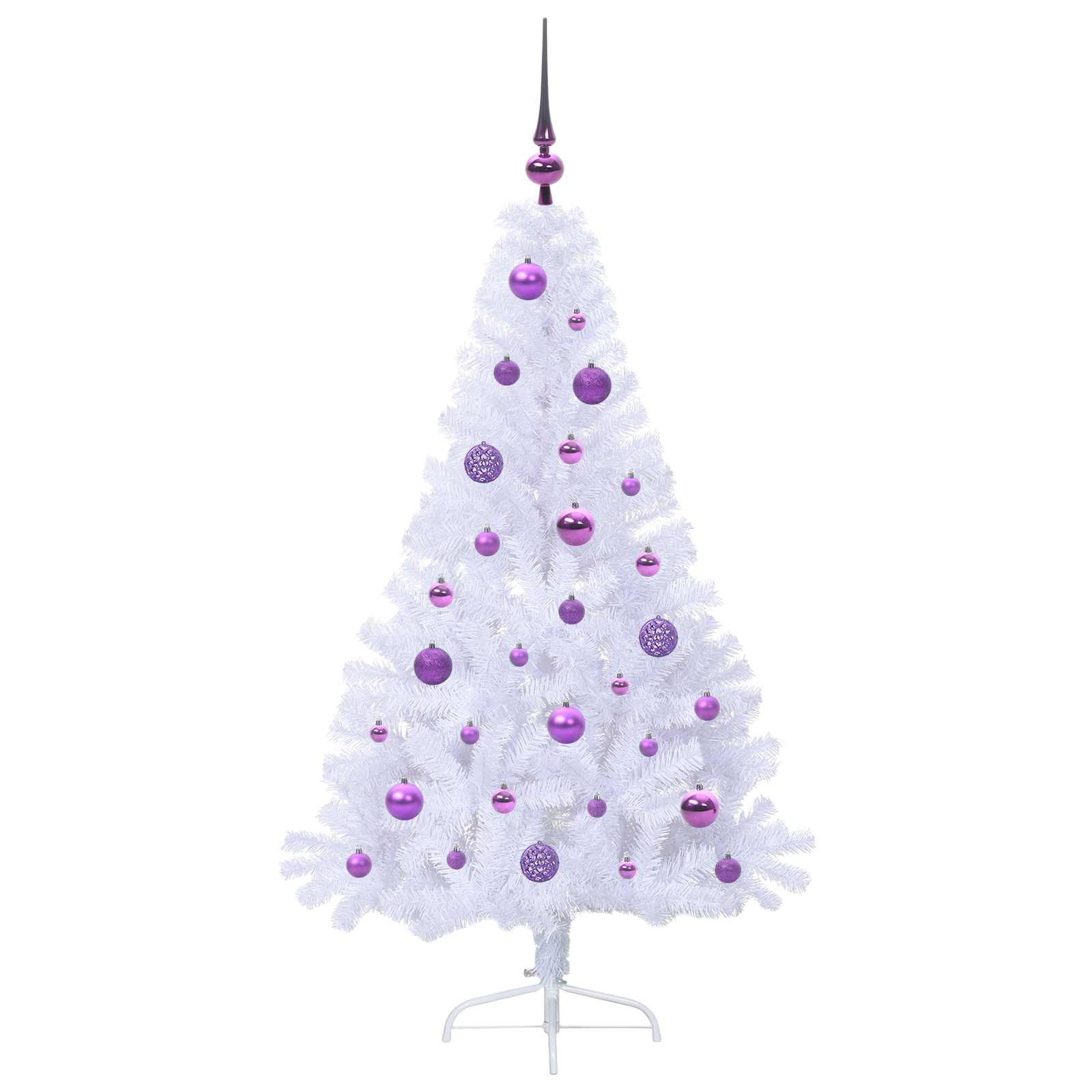 Kunstkerstboom met 150 LED Wit 150 cm PVC en staal is nu te koop bij PeponiXL, paradijselijk wonen!