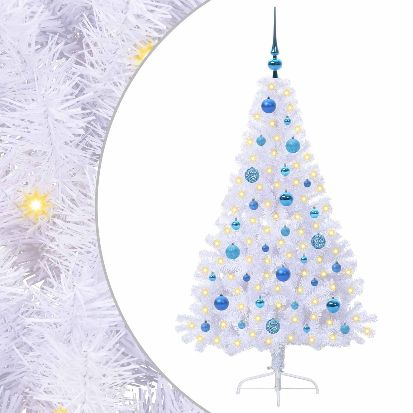 Kunstkerstboom met 150 LED Wit 150 cm PVC en staal is nu te koop bij PeponiXL, paradijselijk wonen!