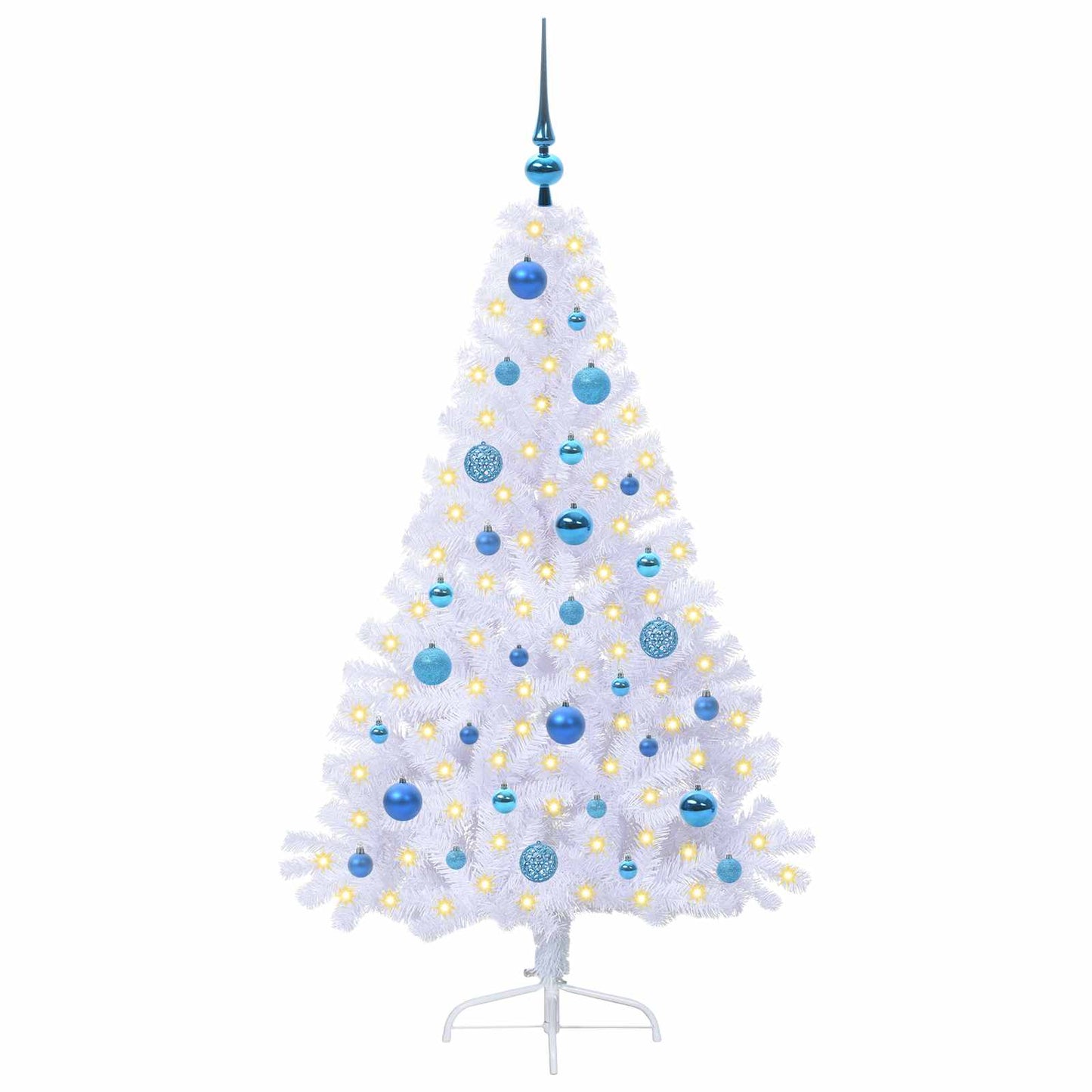 Kunstkerstboom met 150 LED Wit 150 cm PVC en staal is nu te koop bij PeponiXL, paradijselijk wonen!