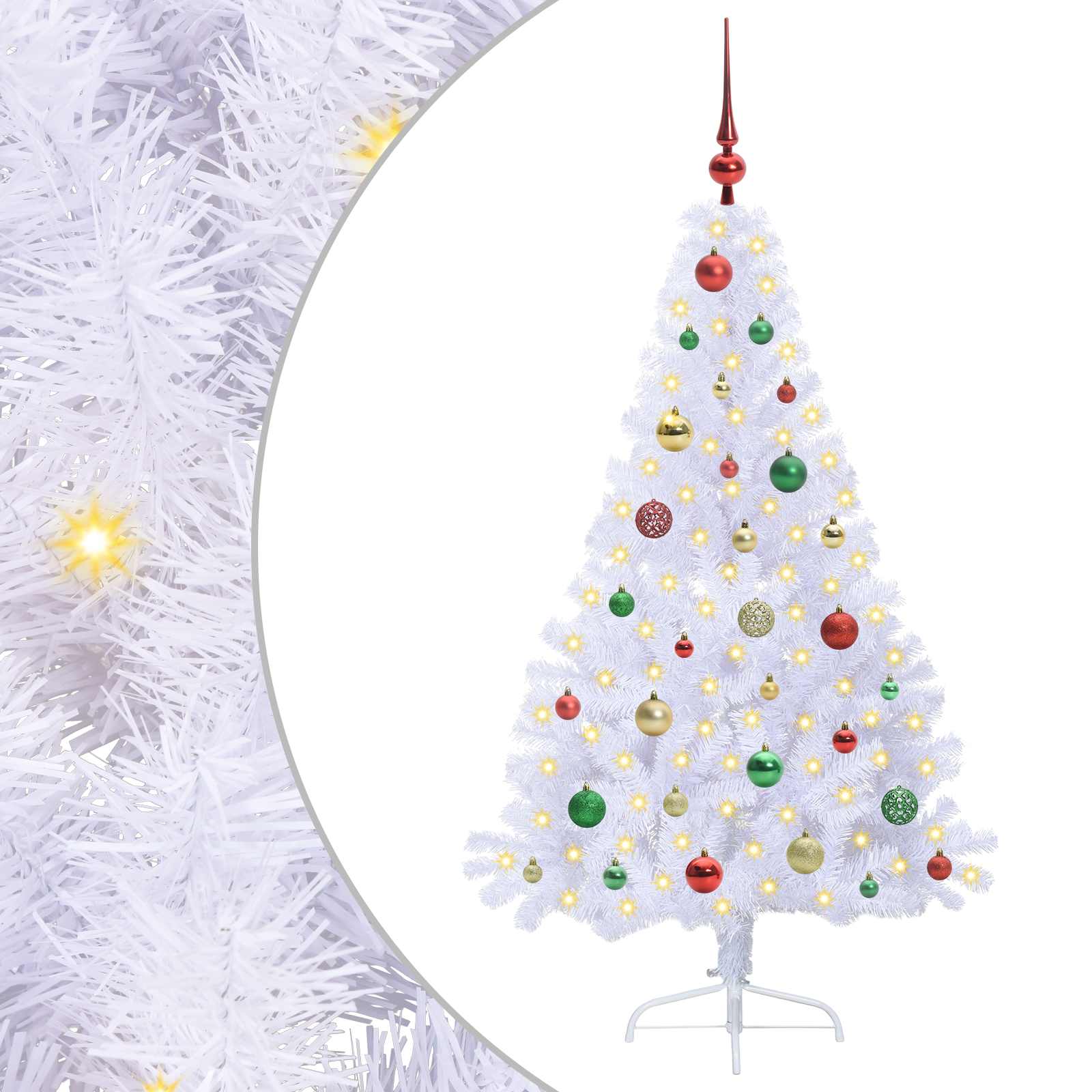 Kunstkerstboom met 150 LED Wit 150 cm PVC en staal is nu te koop bij PeponiXL, paradijselijk wonen!