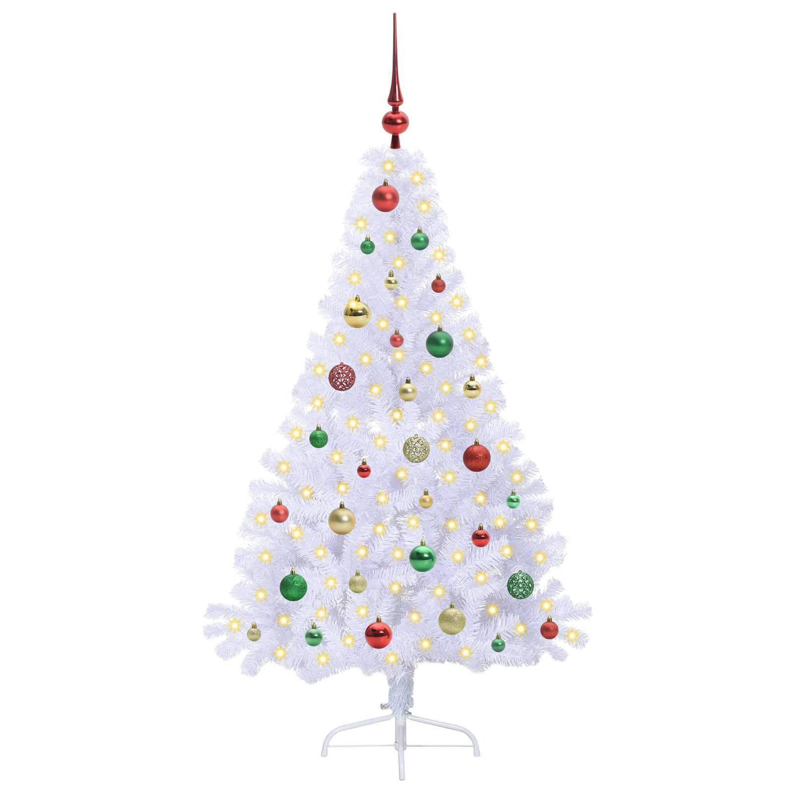 Kunstkerstboom met 150 LED Wit 150 cm PVC en staal is nu te koop bij PeponiXL, paradijselijk wonen!