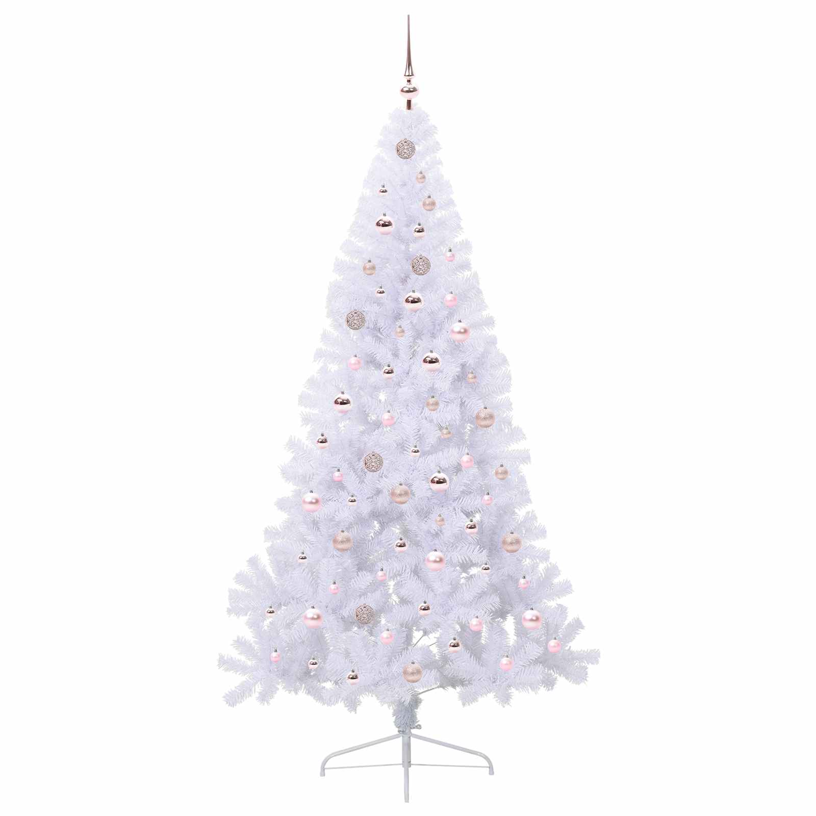 Kunstkerstboom met 300 LED Wit 210 cm PVC en staal is nu te koop bij PeponiXL, paradijselijk wonen!